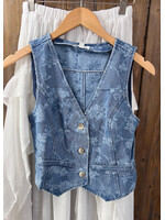 Wildflower Denim Vest