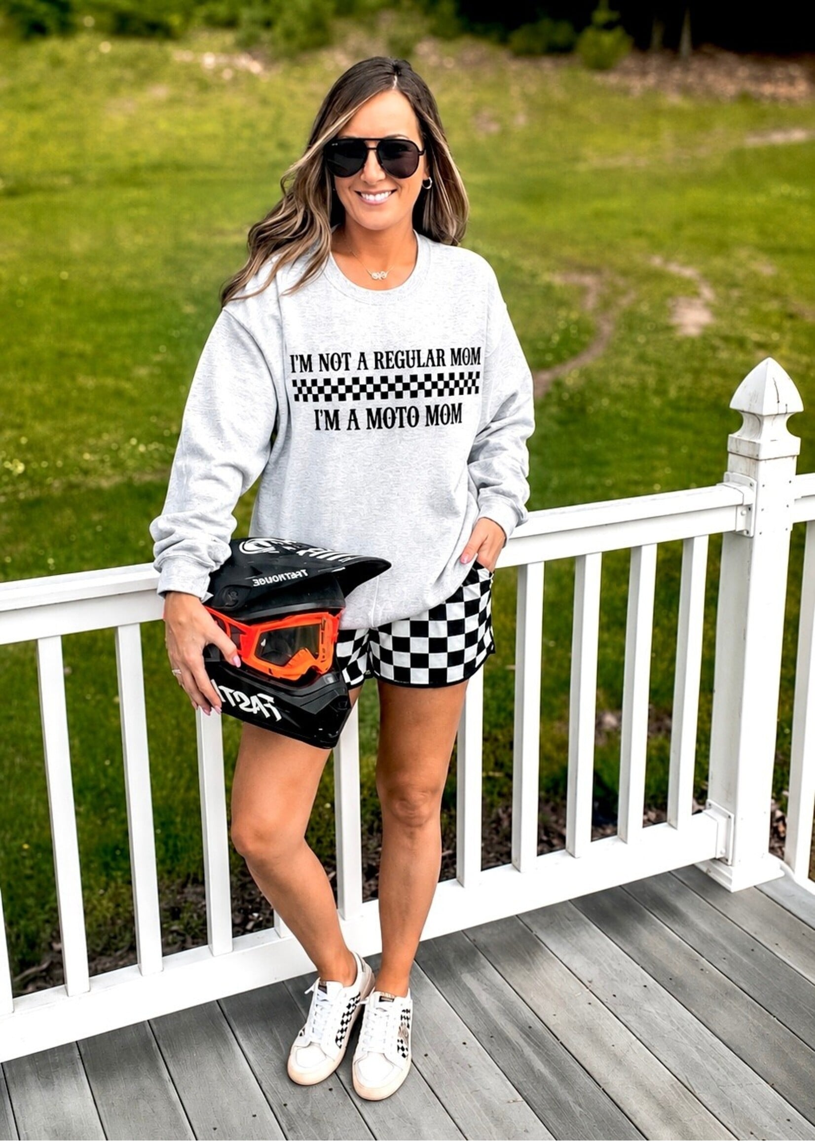 I'm A Moto Mom Crewneck