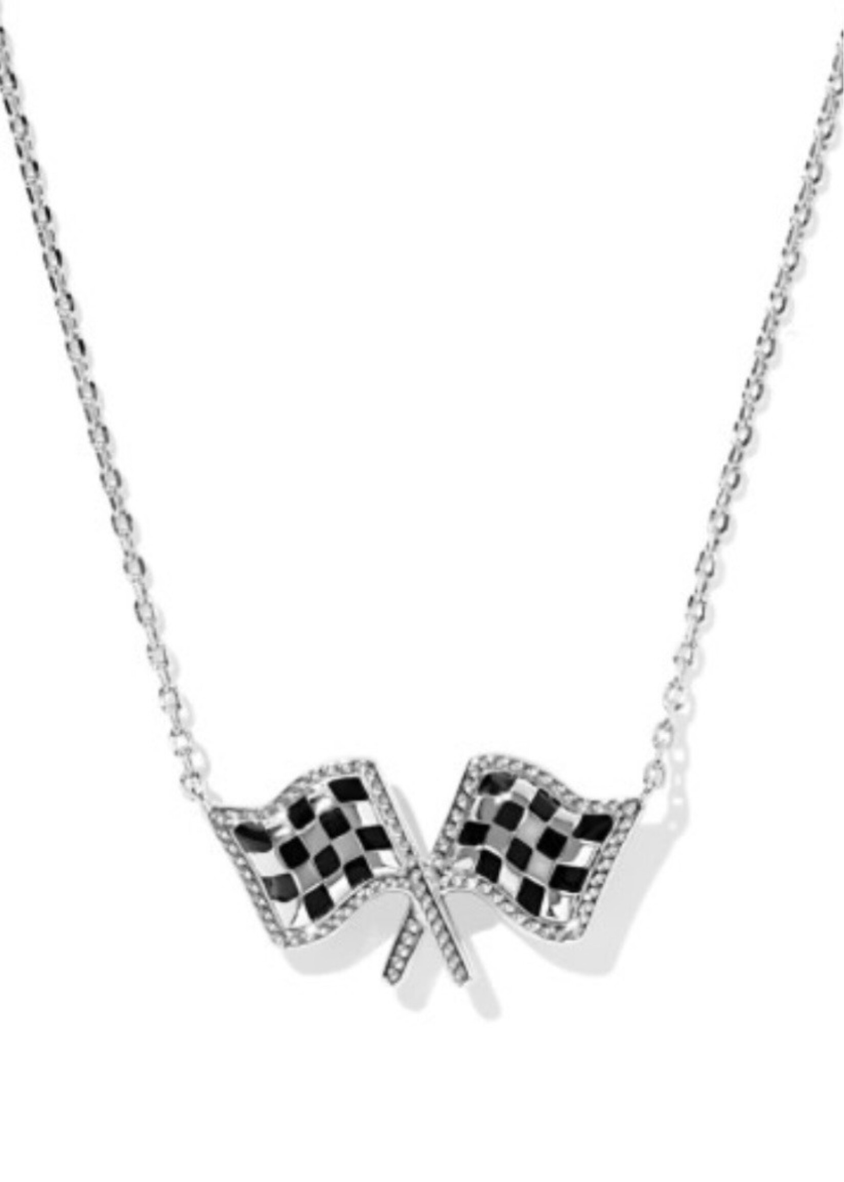Kendra Scott Checkered Flag Necklace