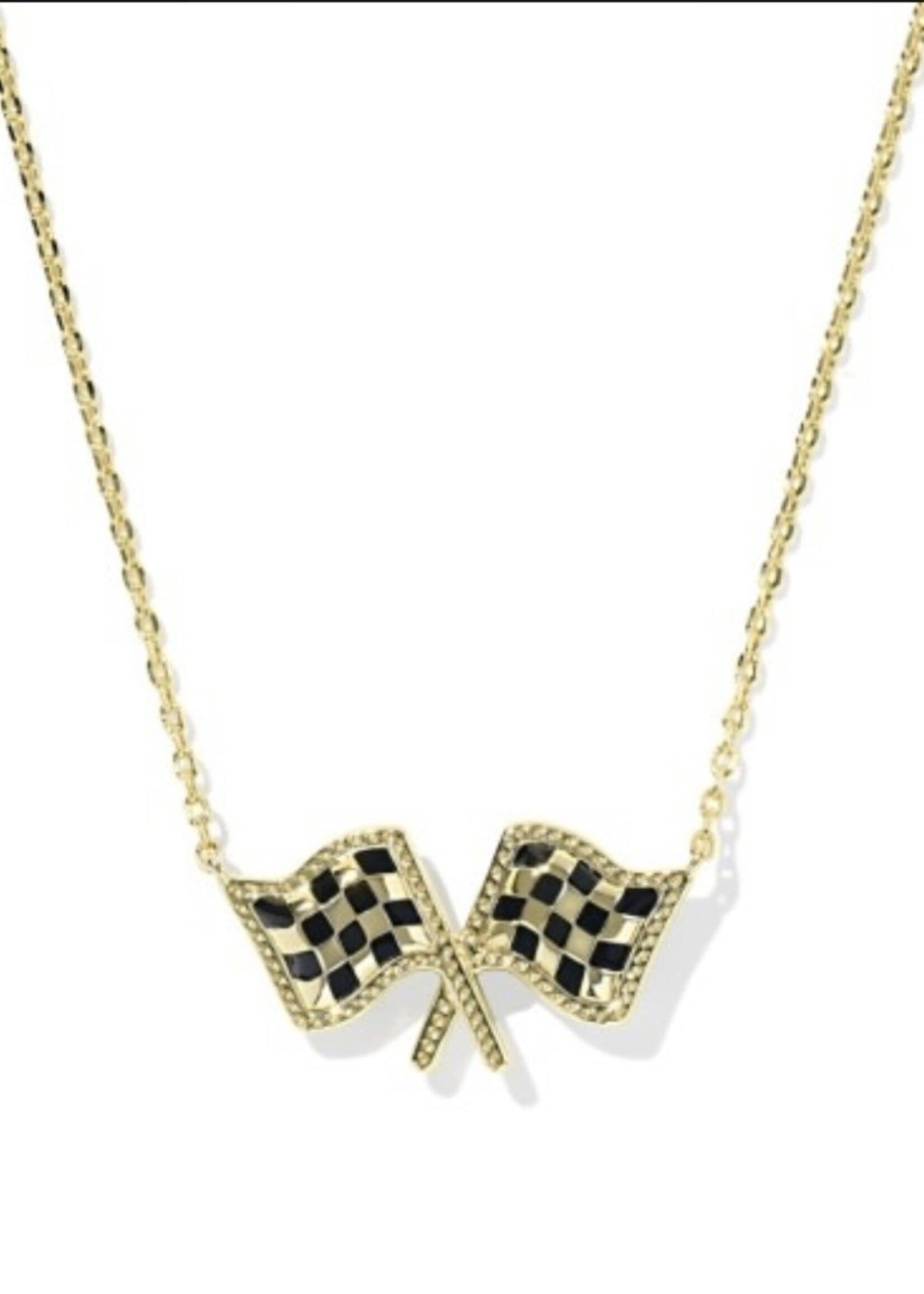 Kendra Scott Checkered Flag Necklace