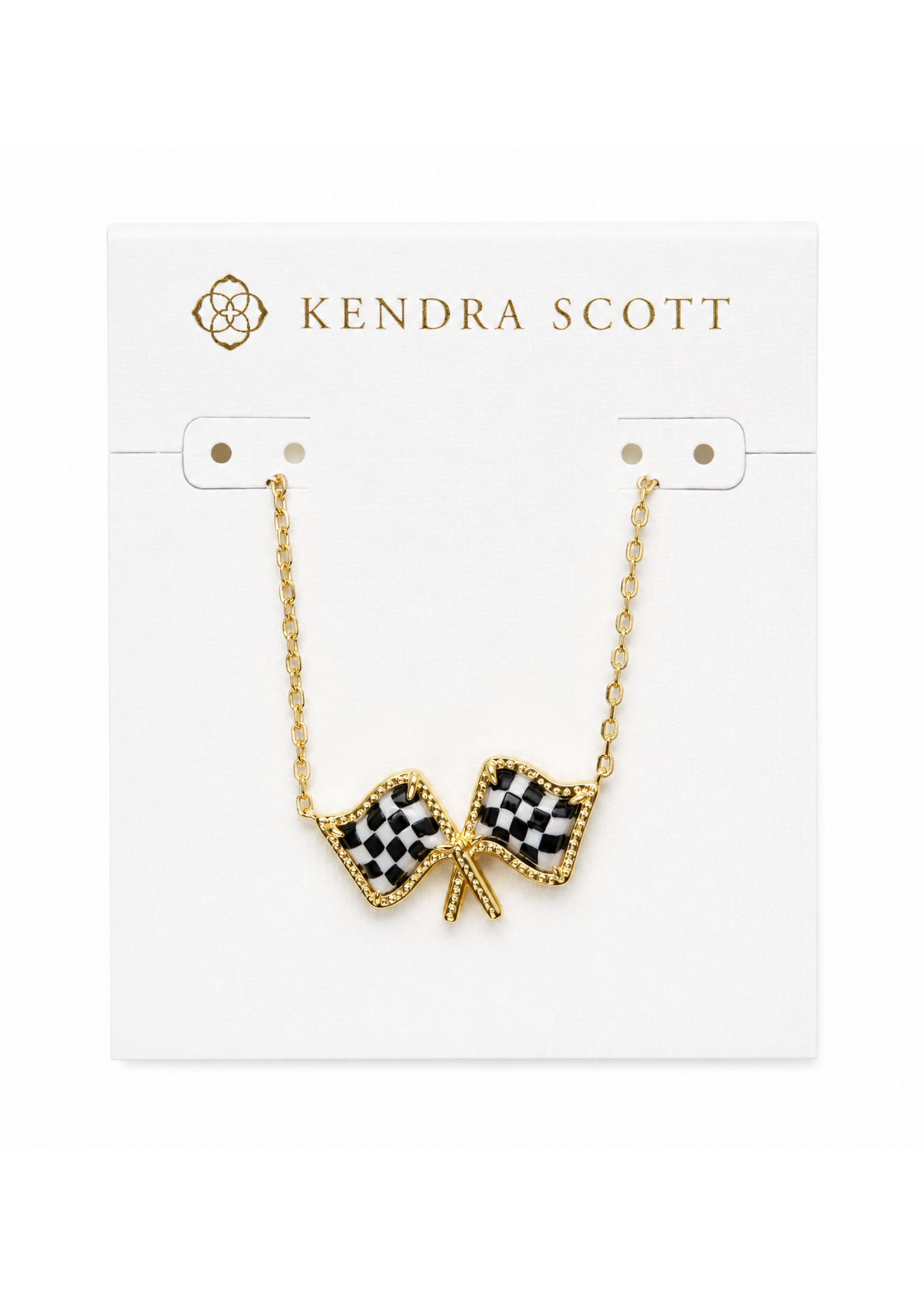Kendra Scott Checkered Flag Necklace