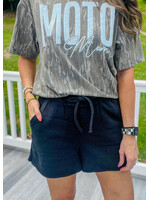 Lenny Raw Hem Drawstring Shorts