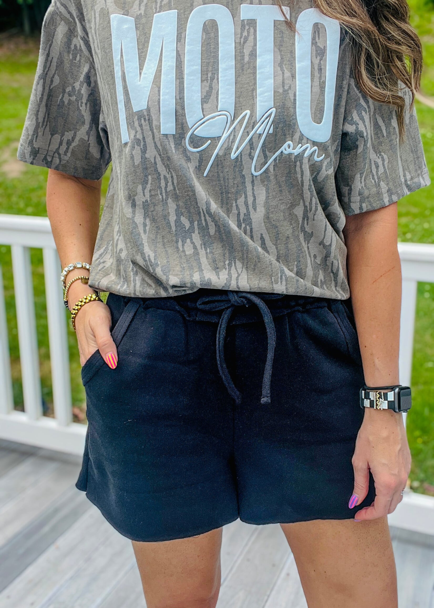 Lenny Raw Hem Drawstring Shorts