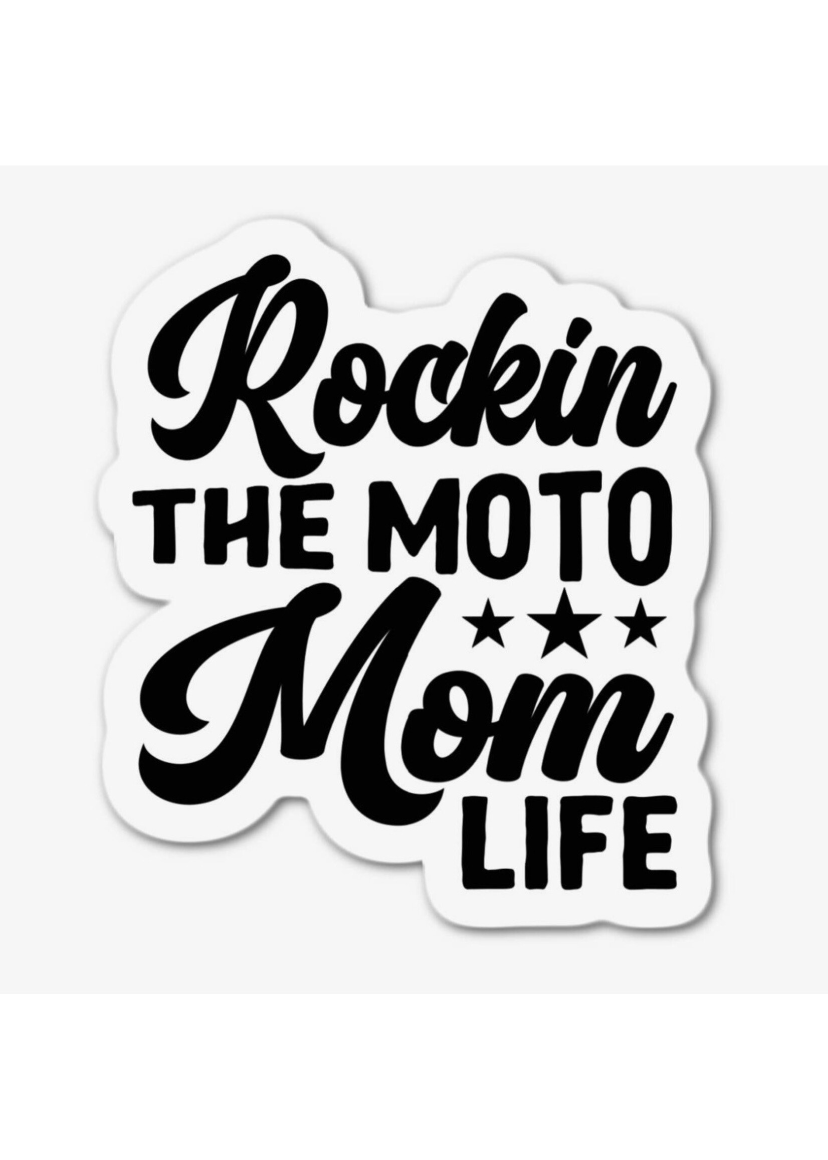Rockin The Moto Mom Life Sticker