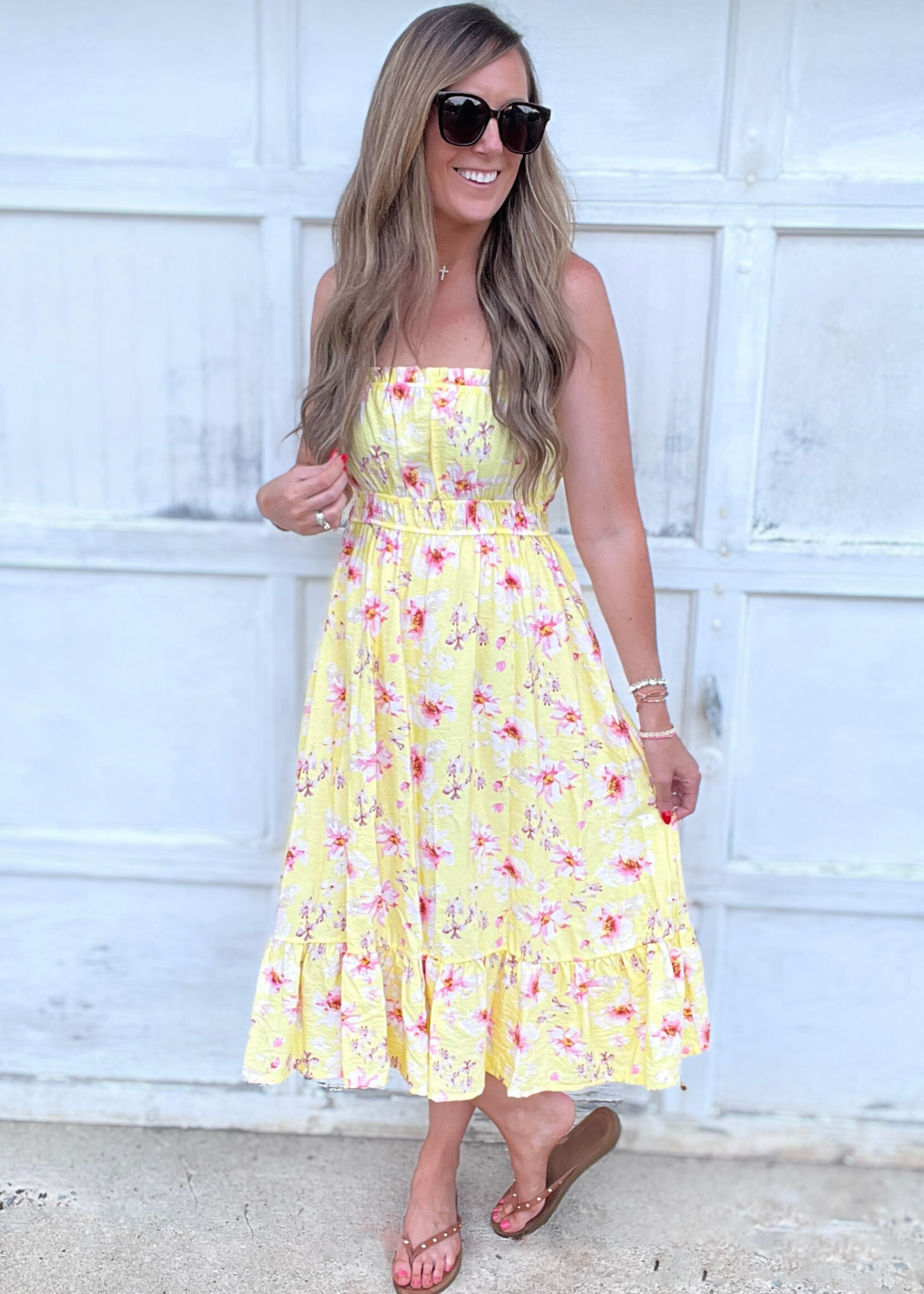 Sunlit Garden Midi Dress