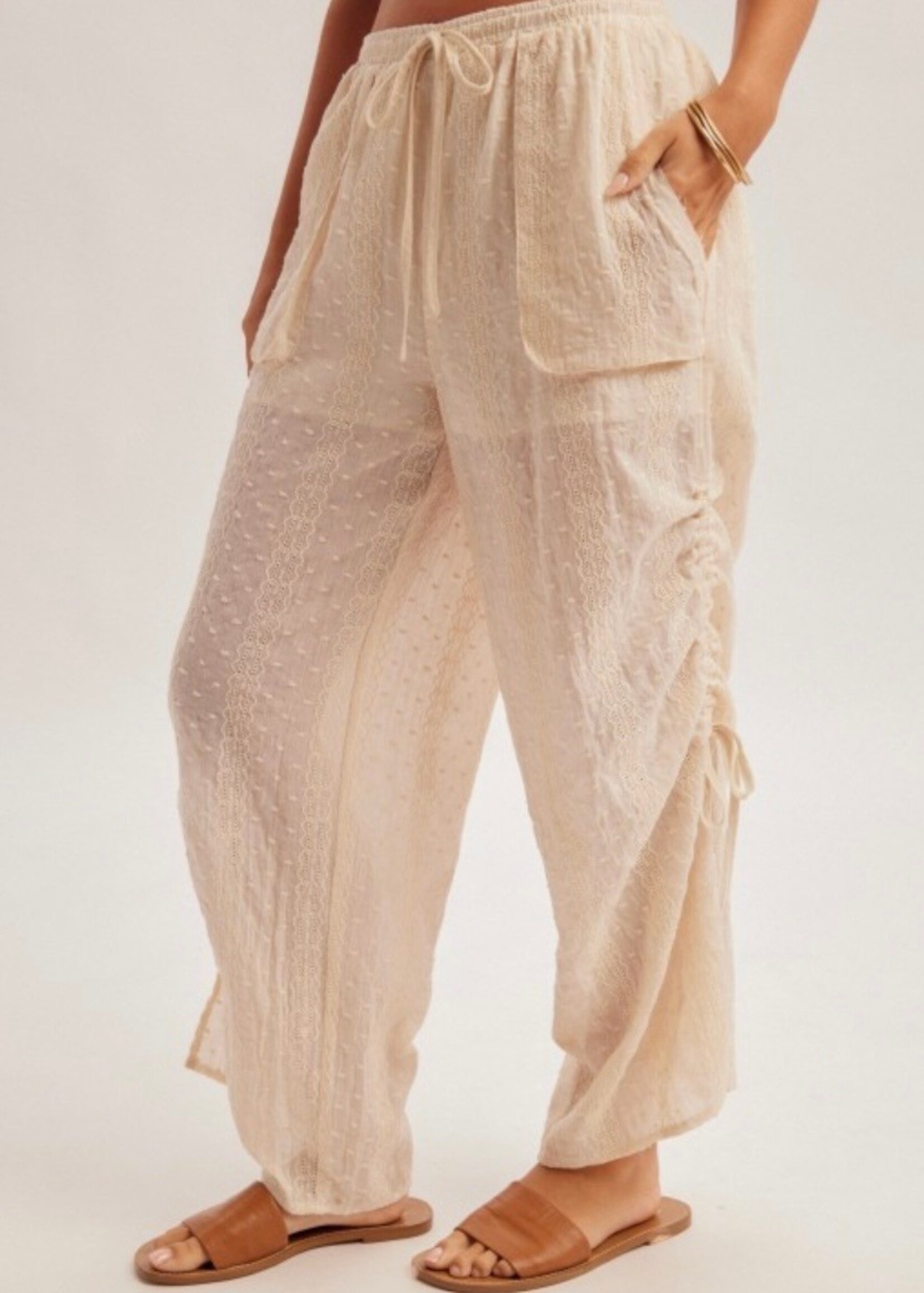 Ocean Mist Cinched Side Detail Pants