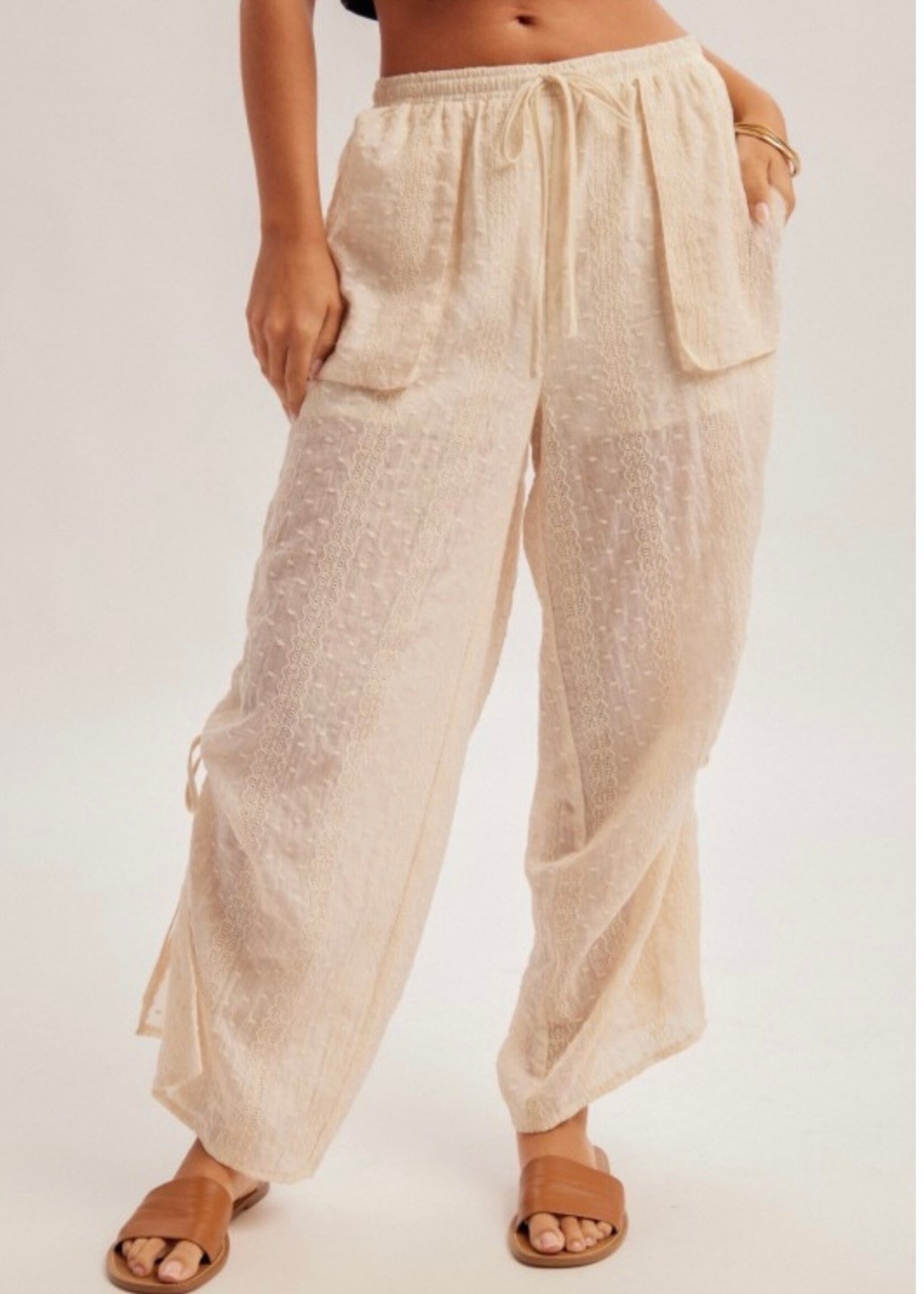 Ocean Mist Cinched Side Detail Pants