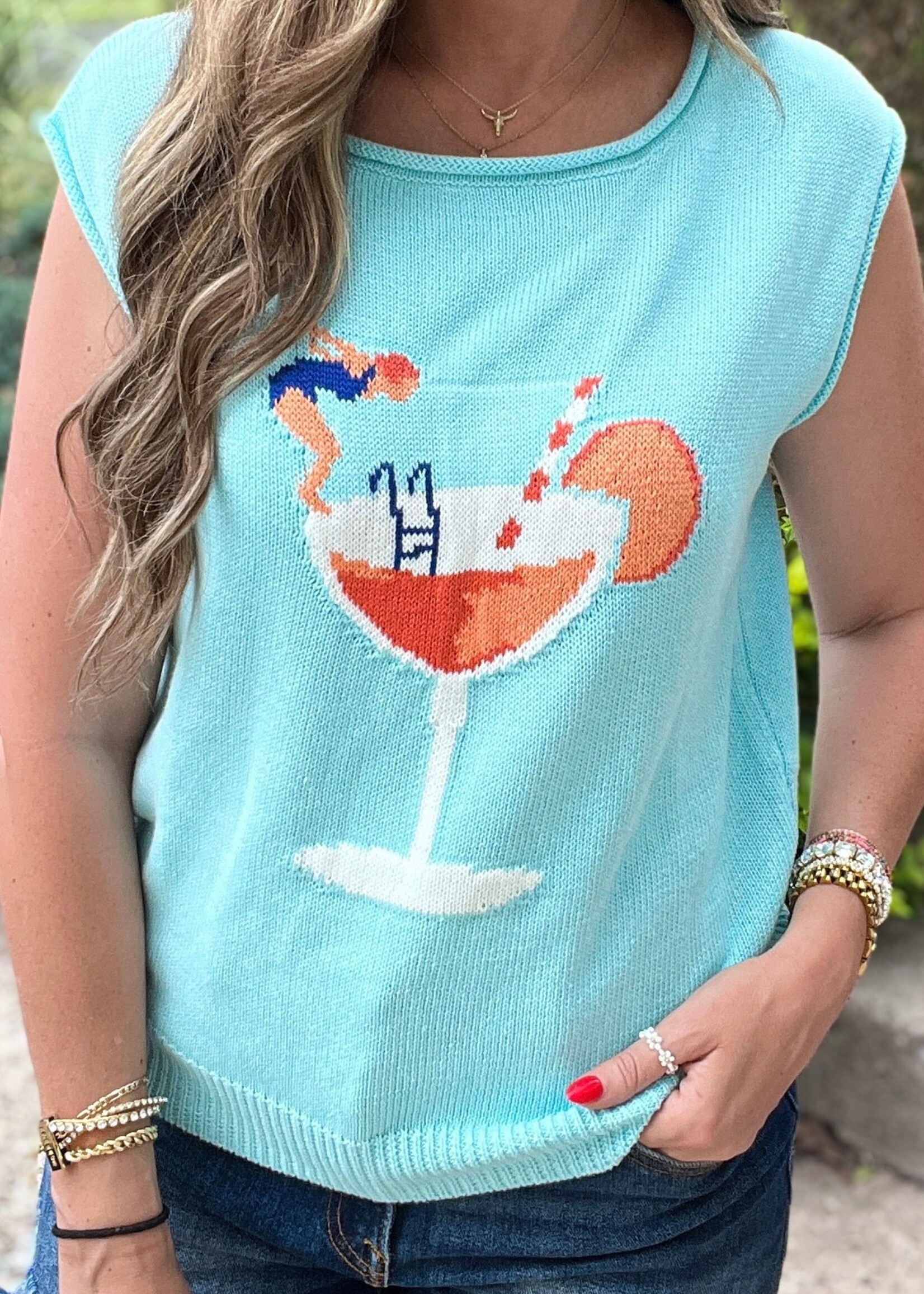 Cocktails at Noon Sleeveless Sweater