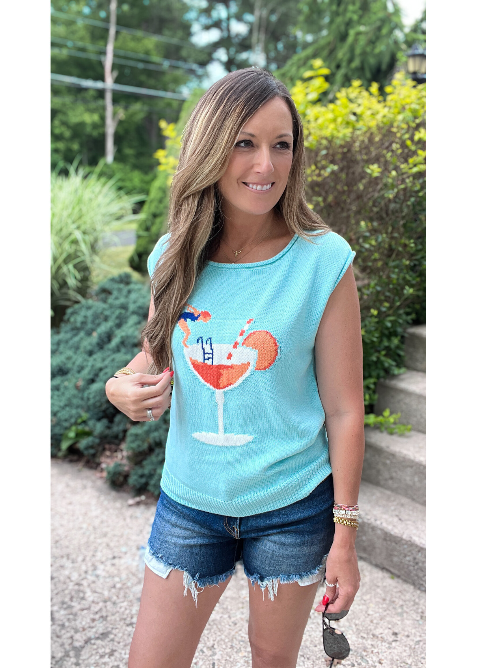 Cocktails at Noon Sleeveless Sweater