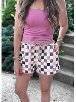 Berry Cool Checkered Shorts
