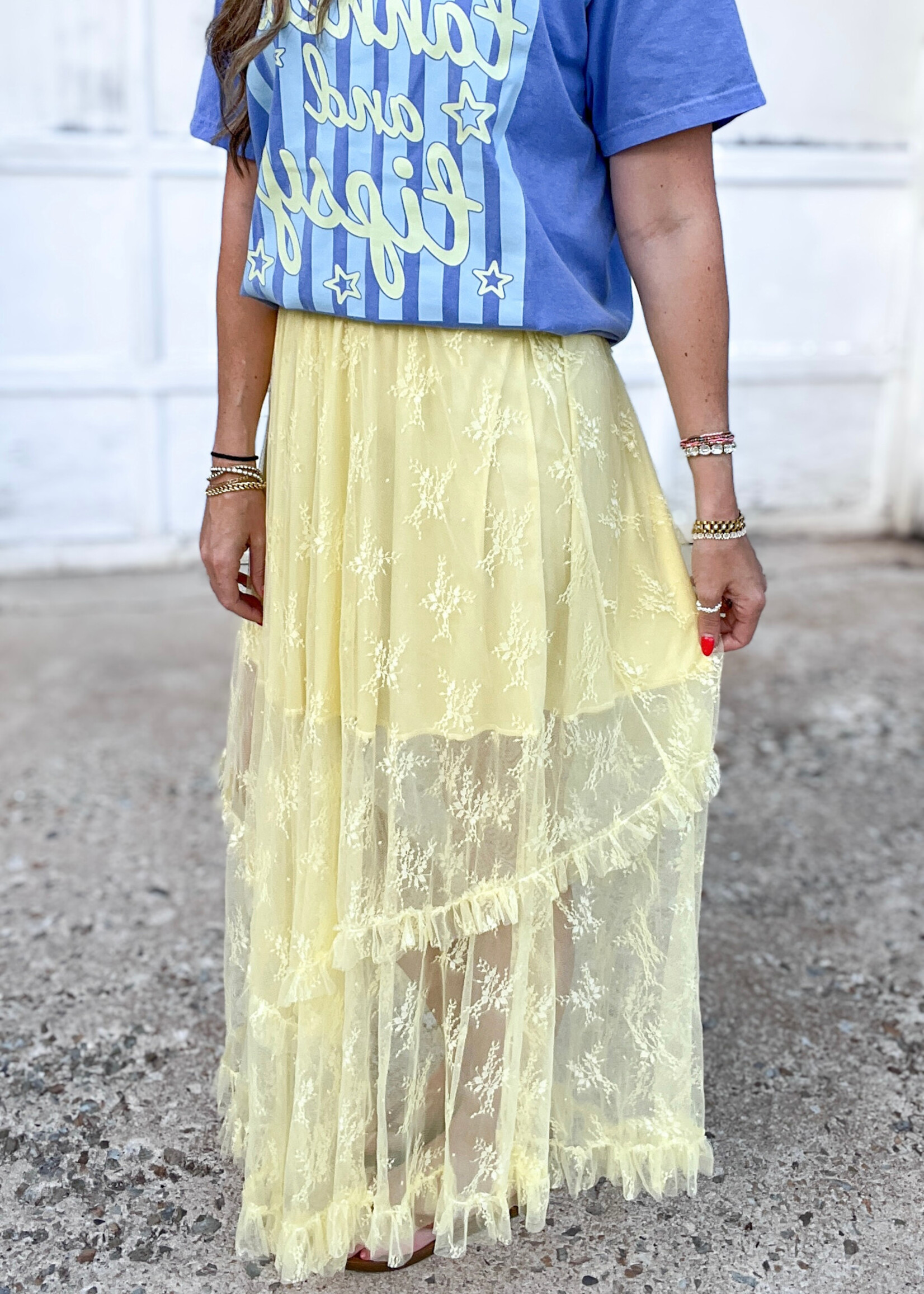 Lemonade Lace Maxi Skirt
