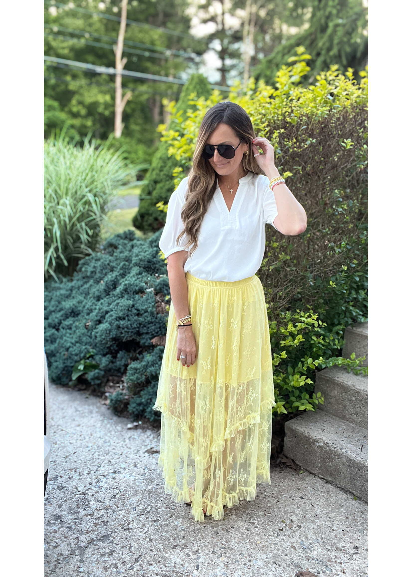 Lemonade Lace Maxi Skirt