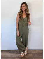 All Business Pinstriped Jumpsuit