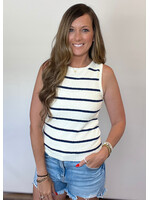 Sail Away Striped Sweater Tank