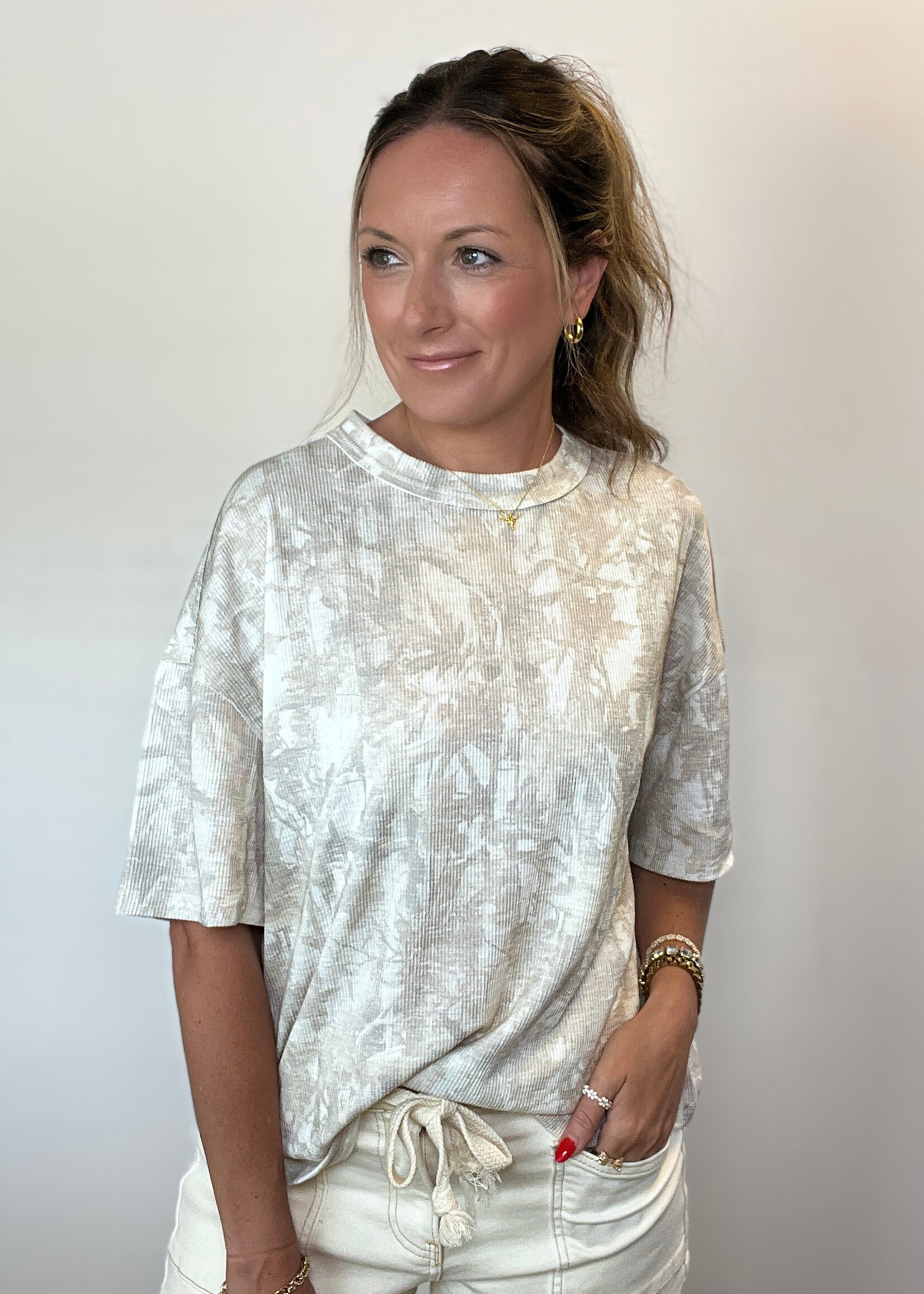 Blake Camo Ribbed Tee