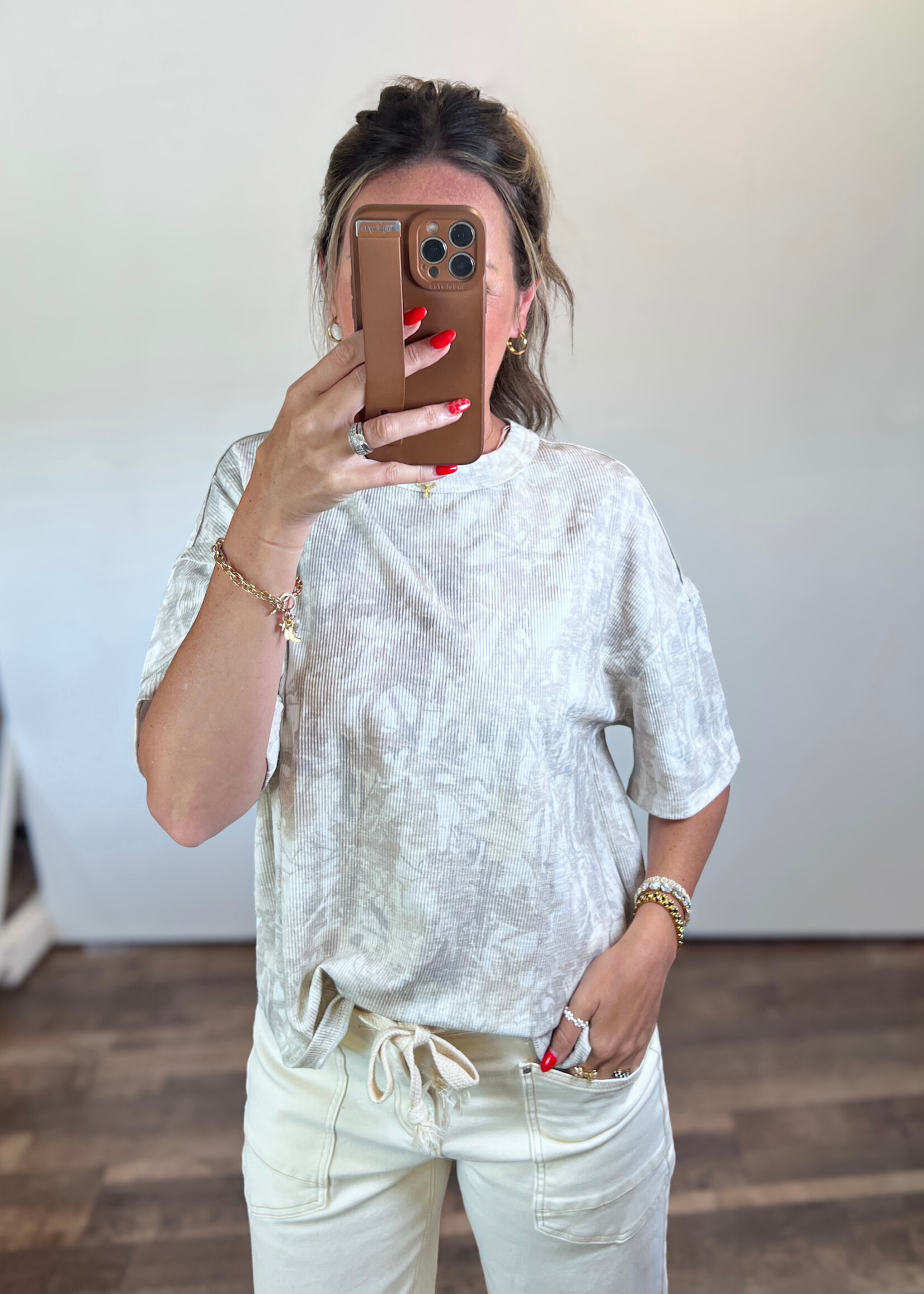 Blake Camo Ribbed Tee
