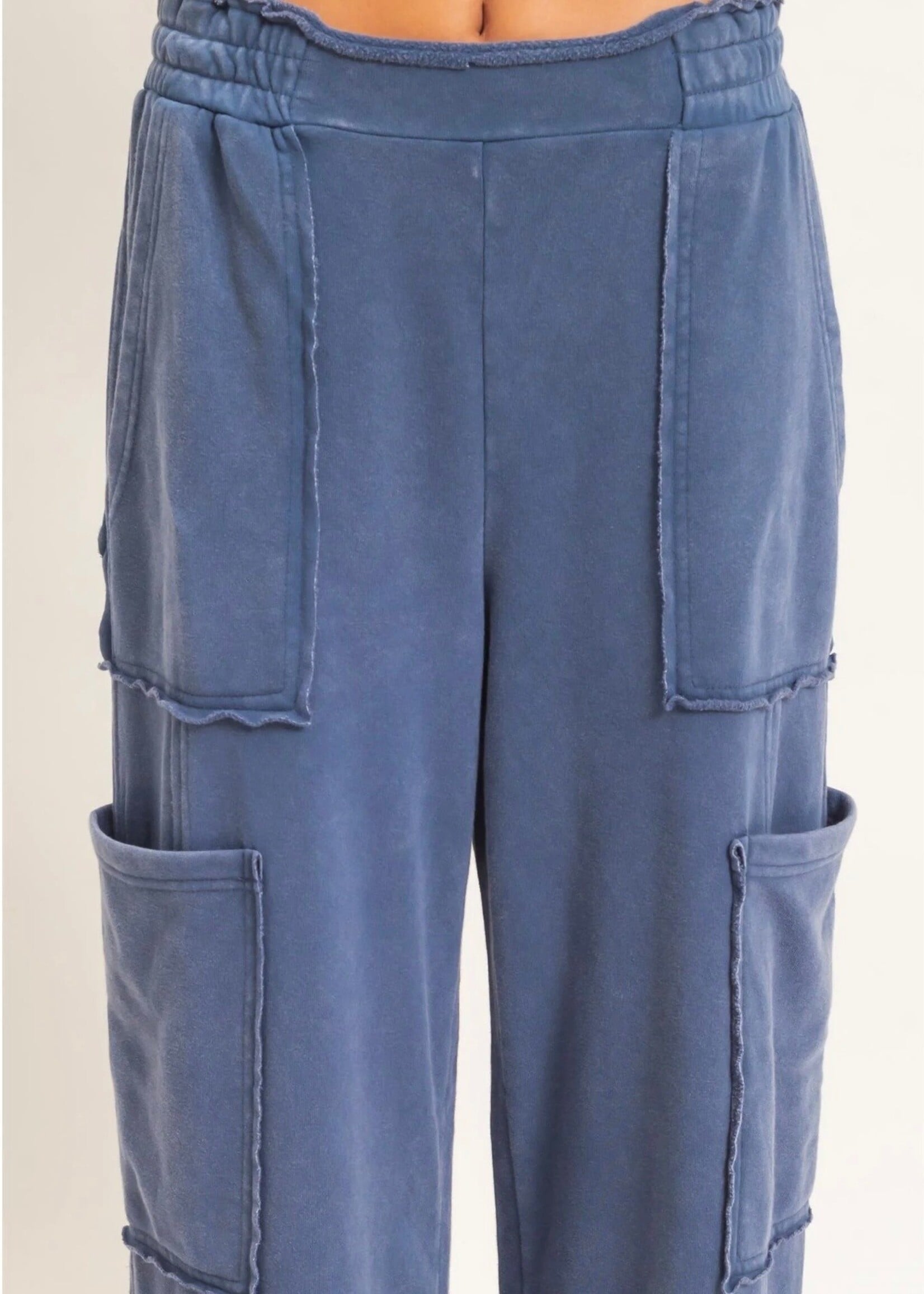 Zola Mineral Wide Leg Cargo Pants