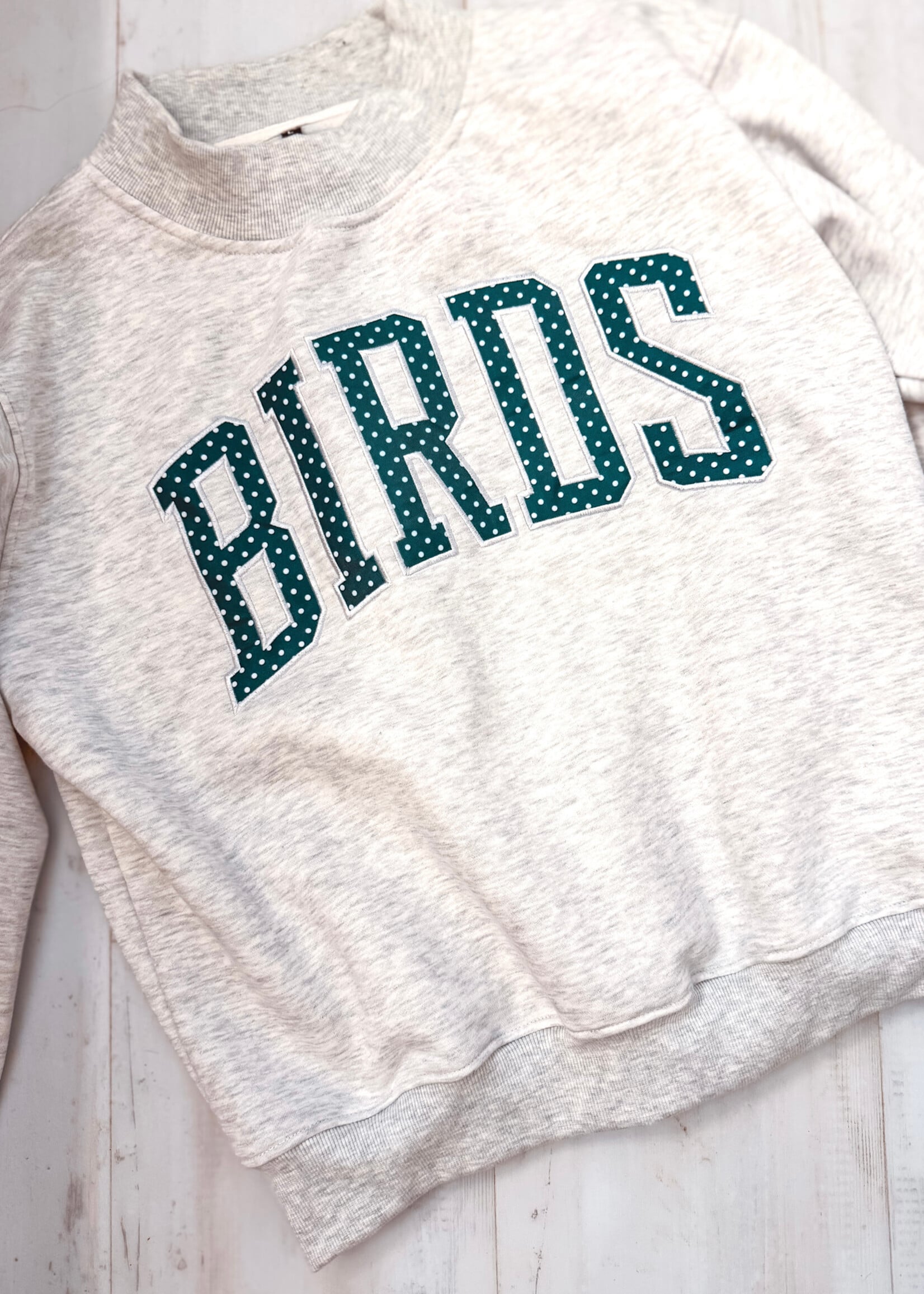 BIRDS Polka Dot Mockneck