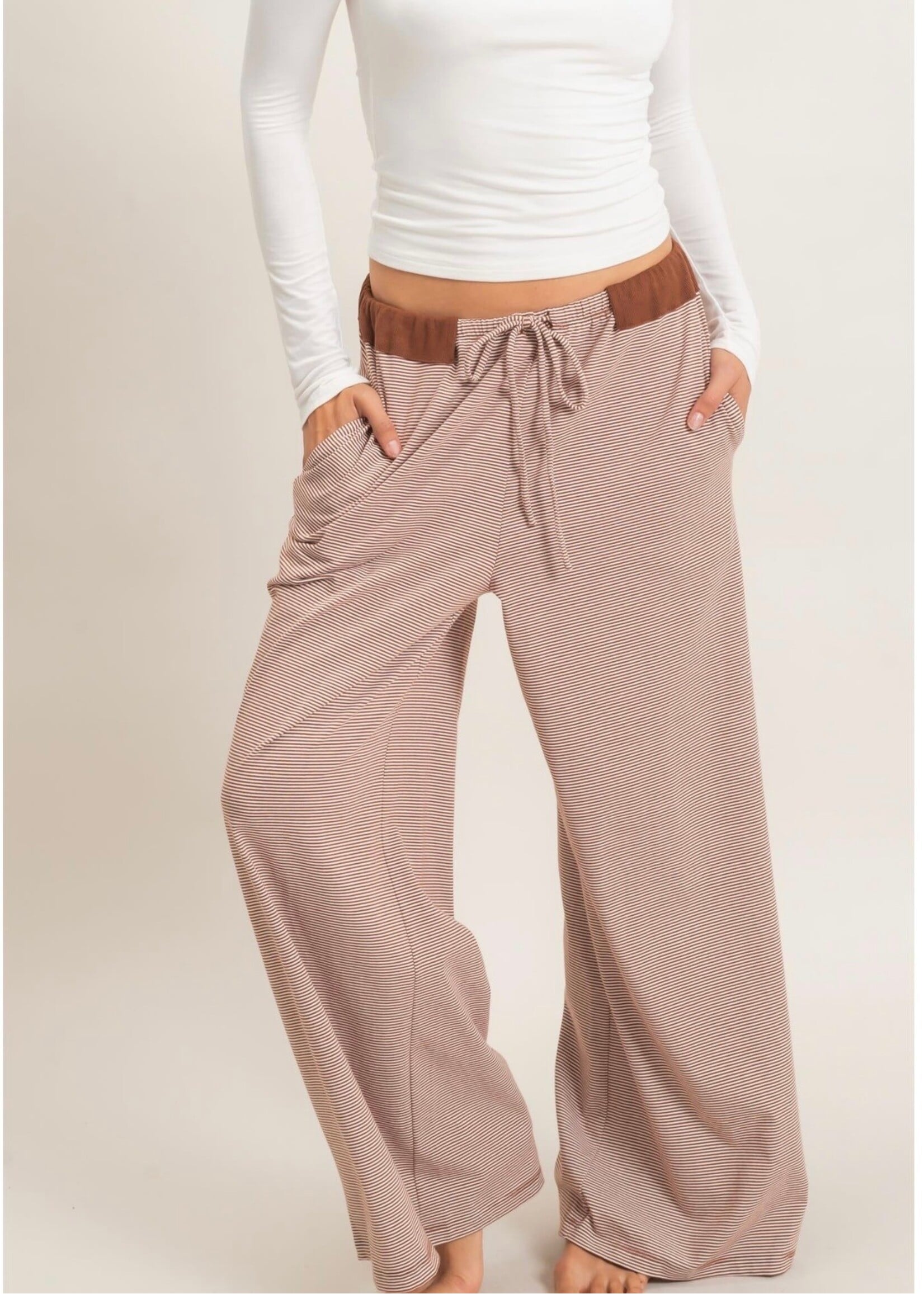 Slow Mornings Striped Pants