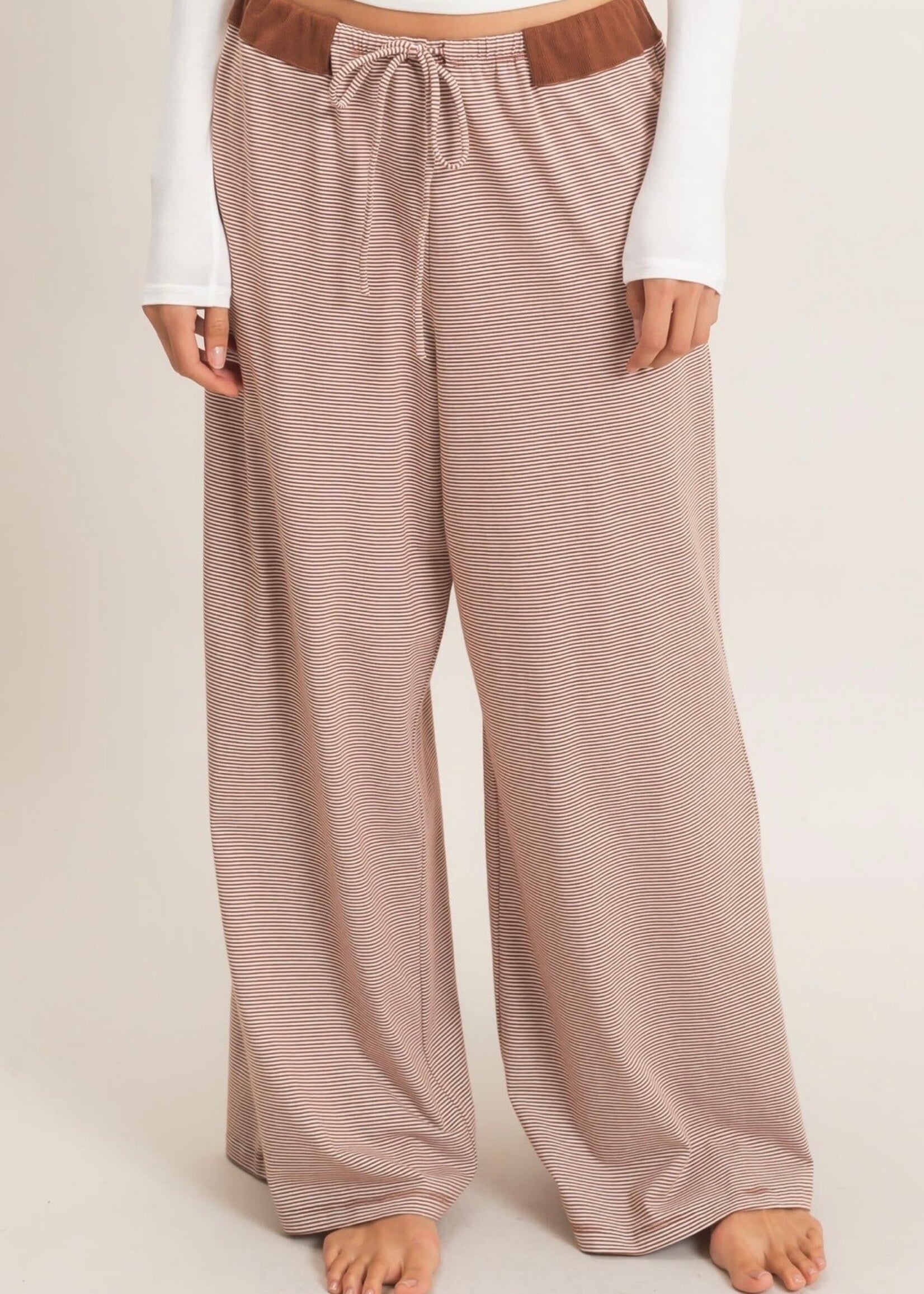 Slow Mornings Striped Pants