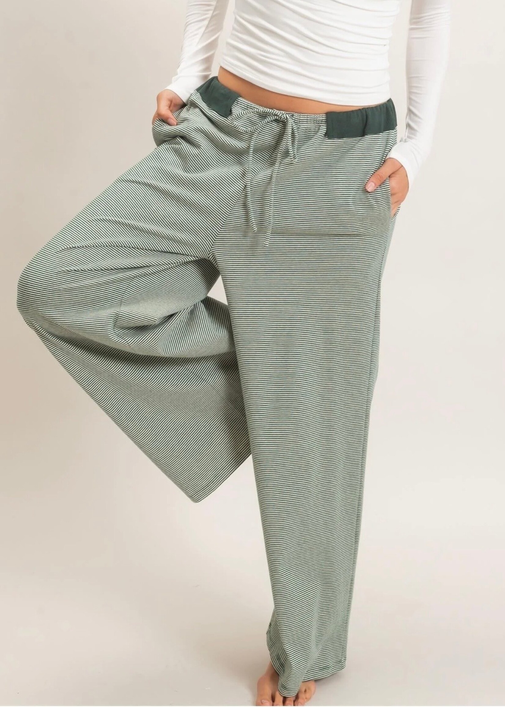 Slow Mornings Striped Pants