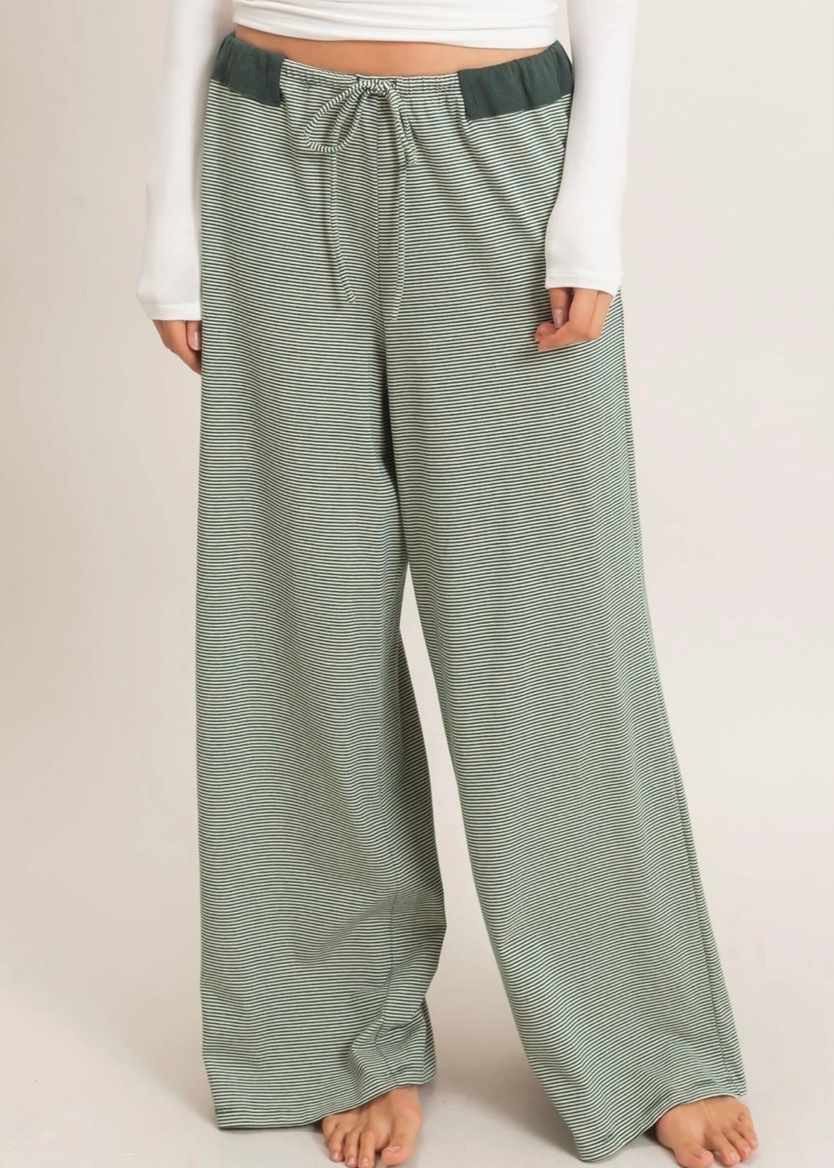 Slow Mornings Striped Pants