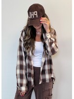 Cozy Coffee Plaid Shirt