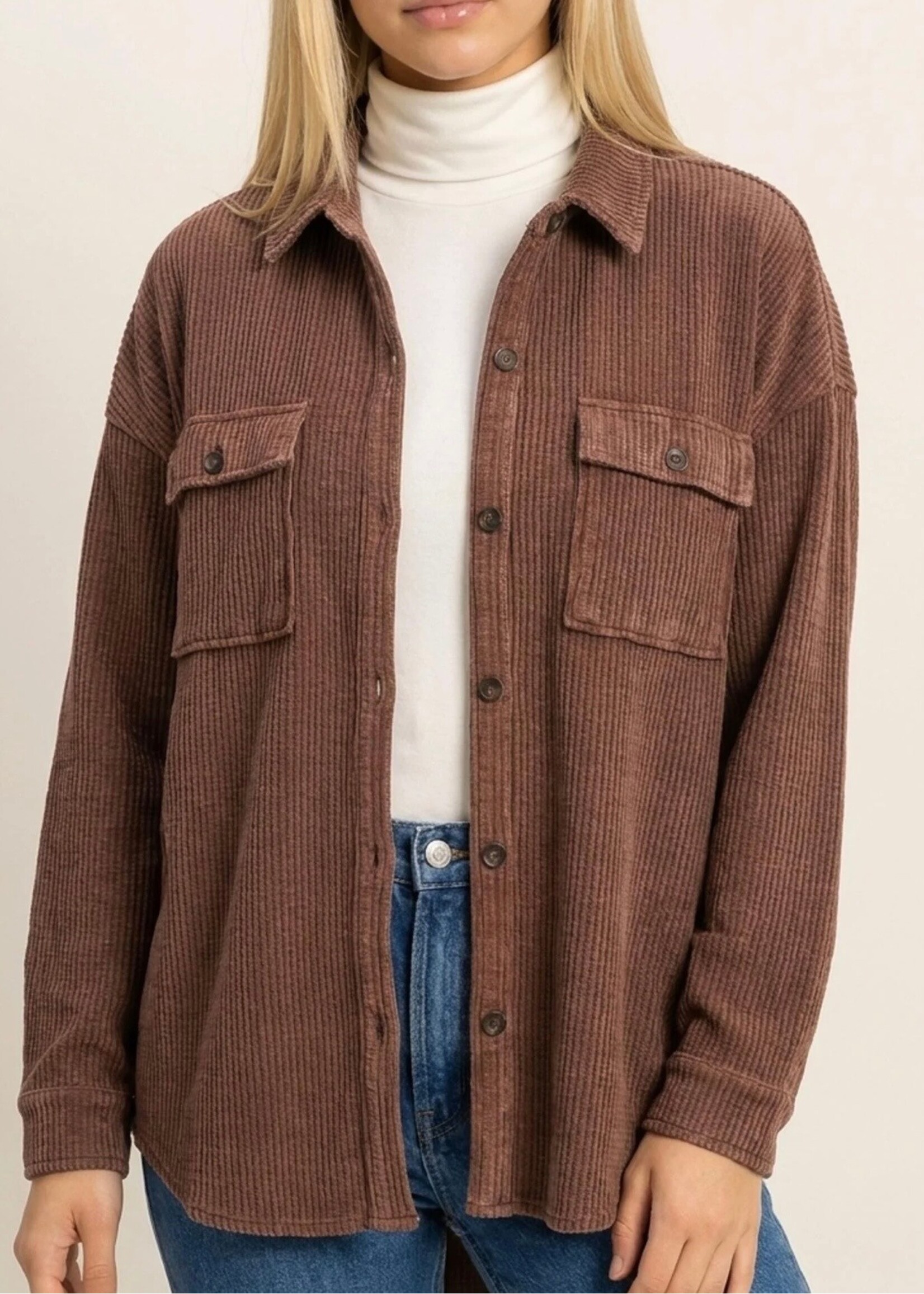 Wesley Waffle Knit Shacket