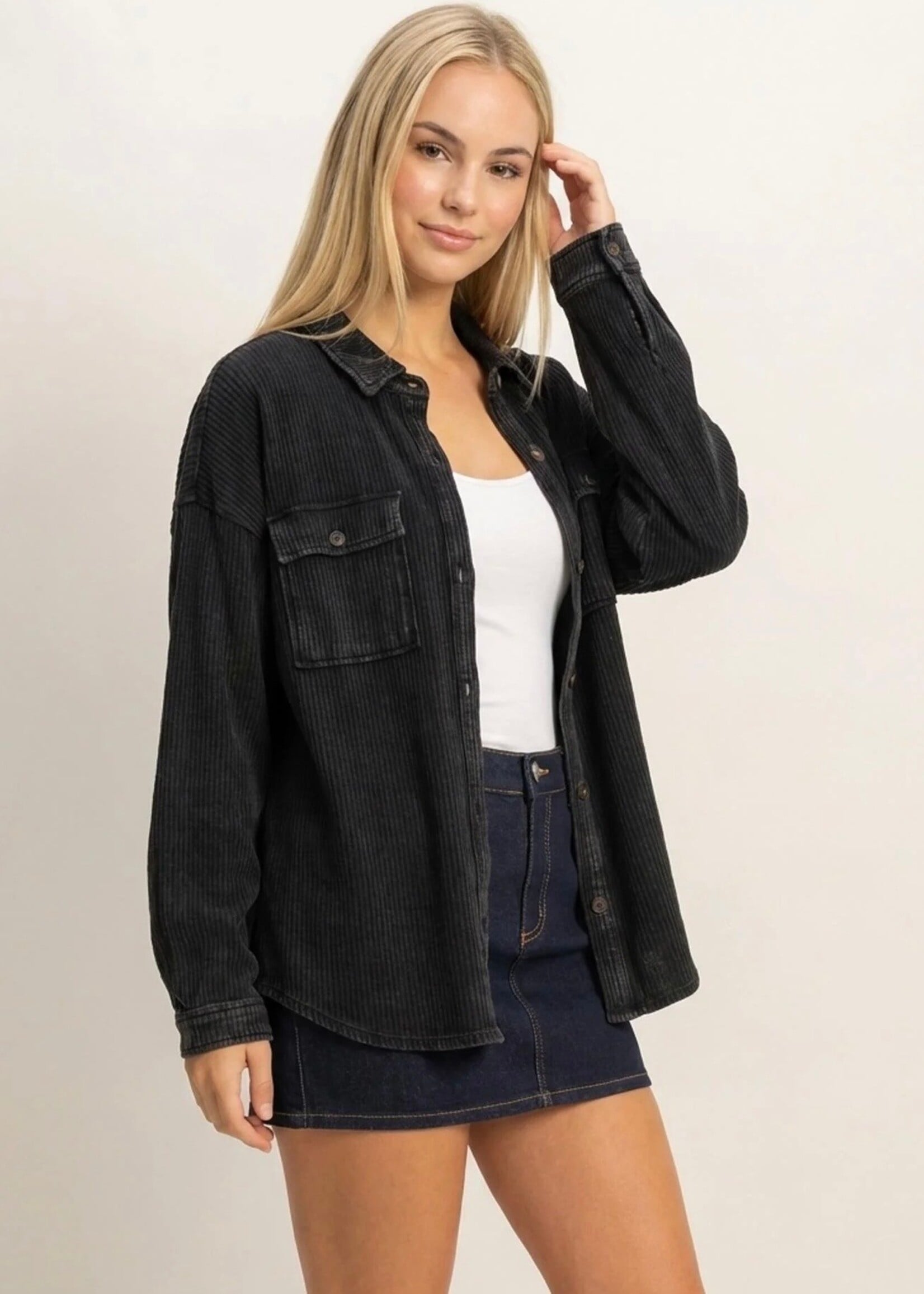 Wesley Waffle Knit Shacket