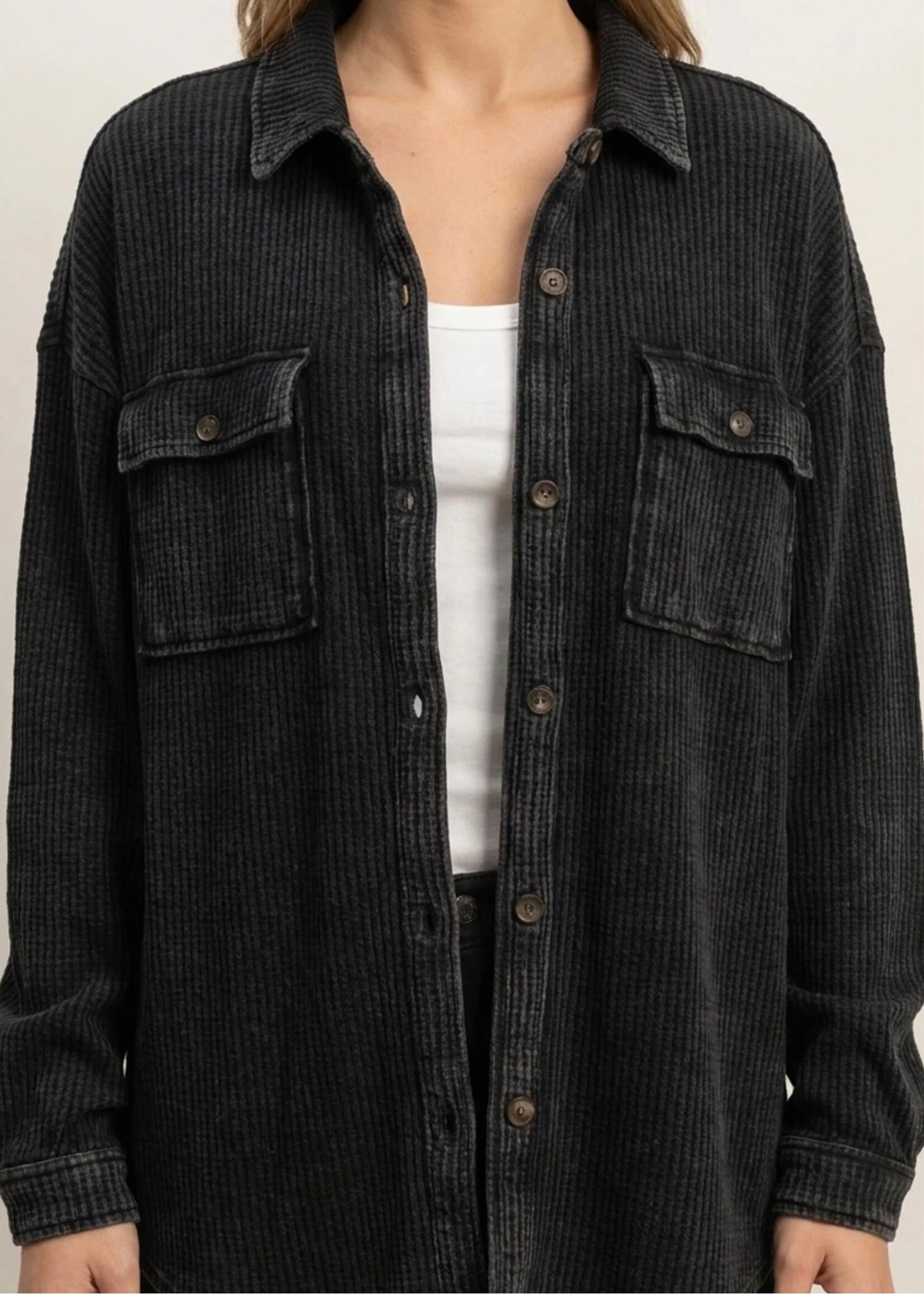 Wesley Waffle Knit Shacket
