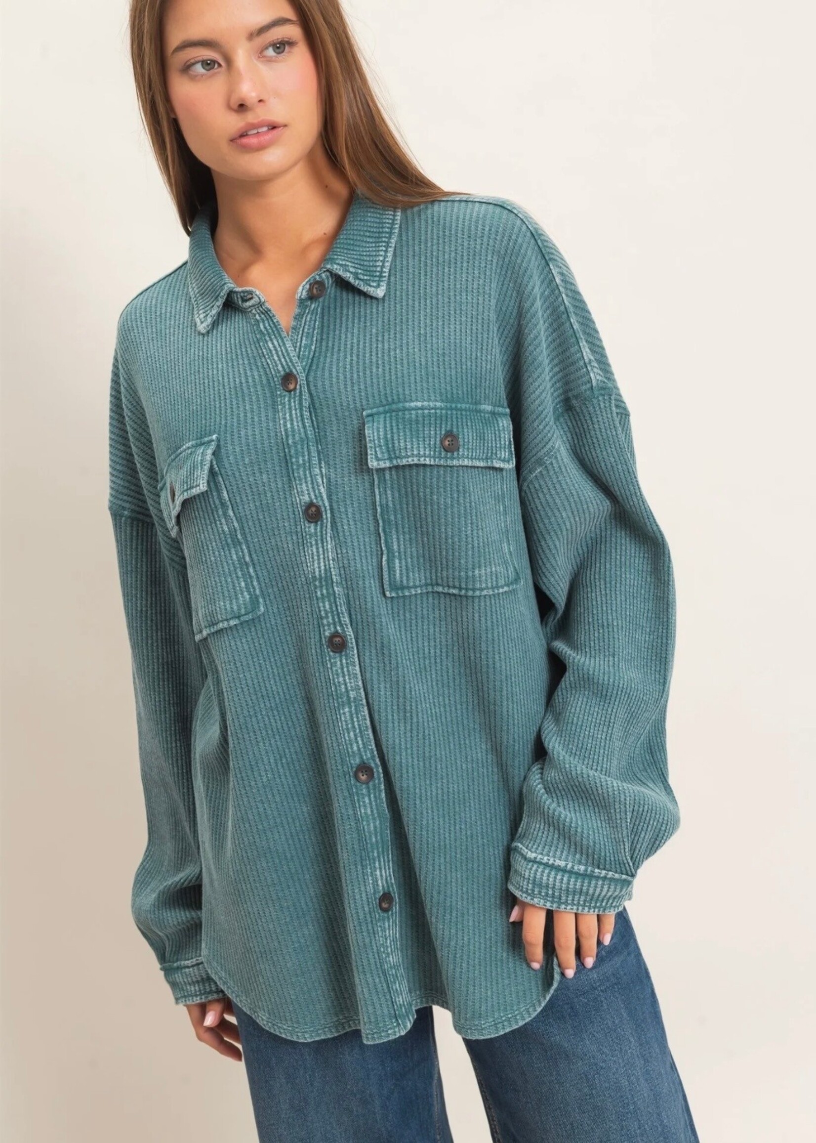 Wesley Waffle Knit Shacket