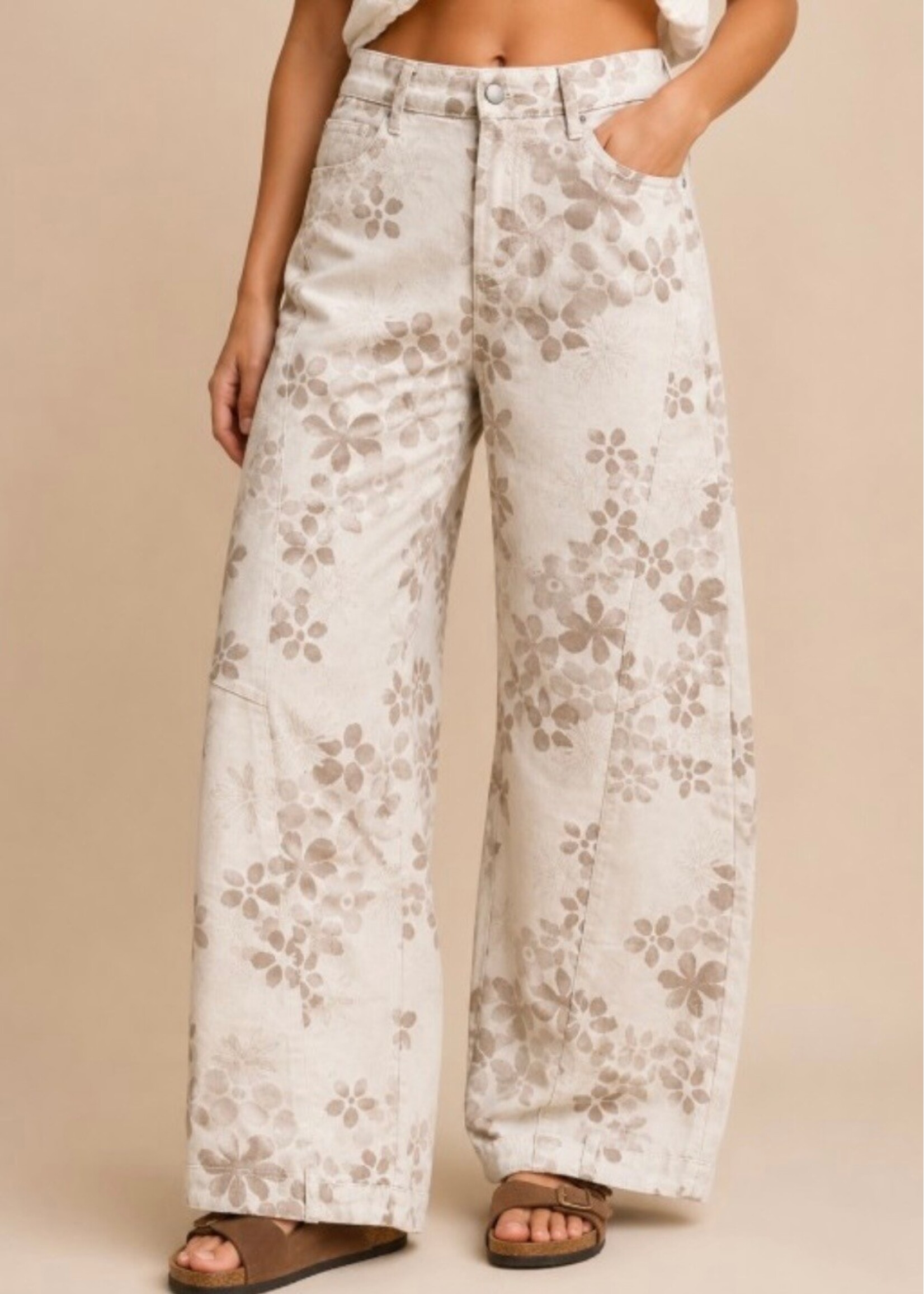 Wildflower Whisper Barrel Jeans