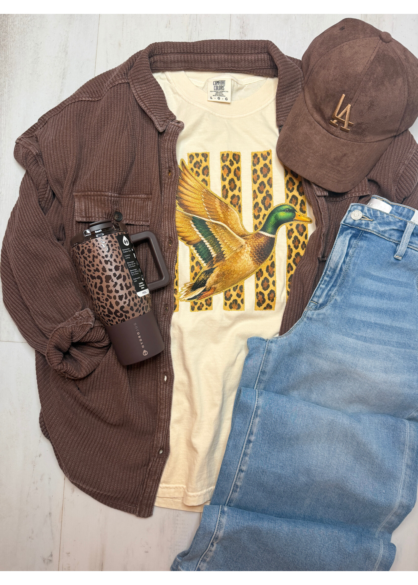 Mallard Duck Leopard Graphic Tee