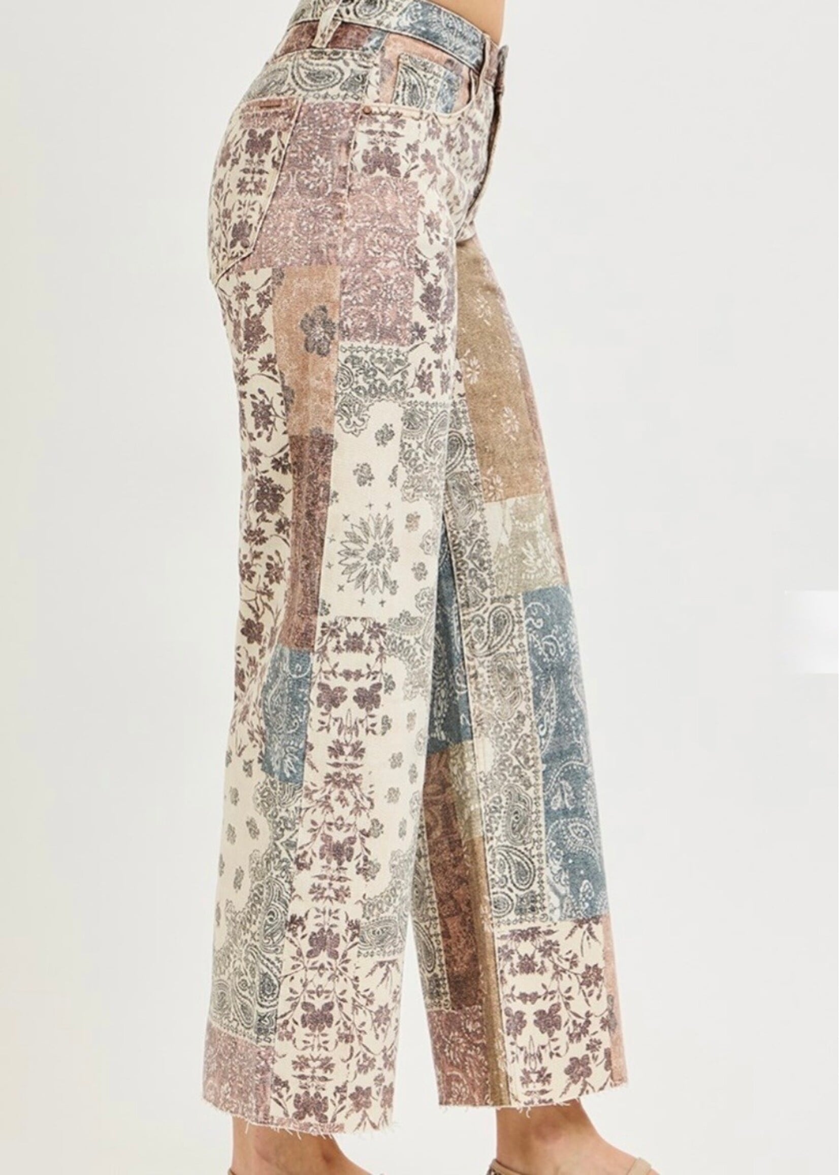 Risen Wanderlust Patchwork Jeans