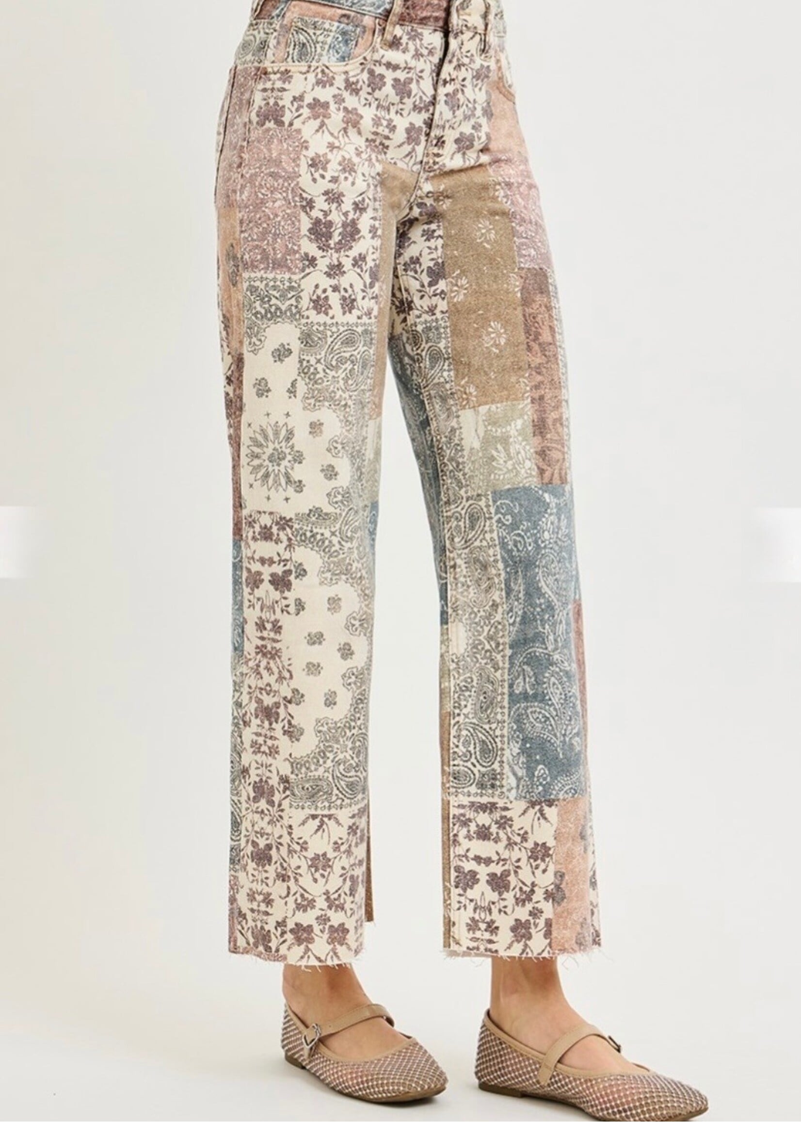 Risen Wanderlust Patchwork Jeans
