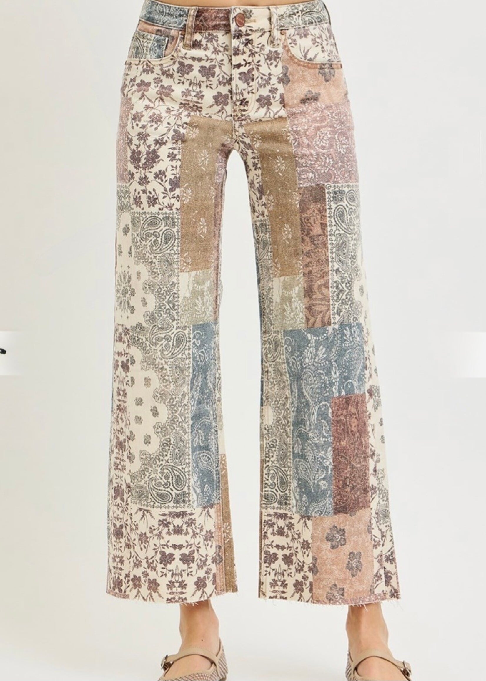 Risen Wanderlust Patchwork Jeans