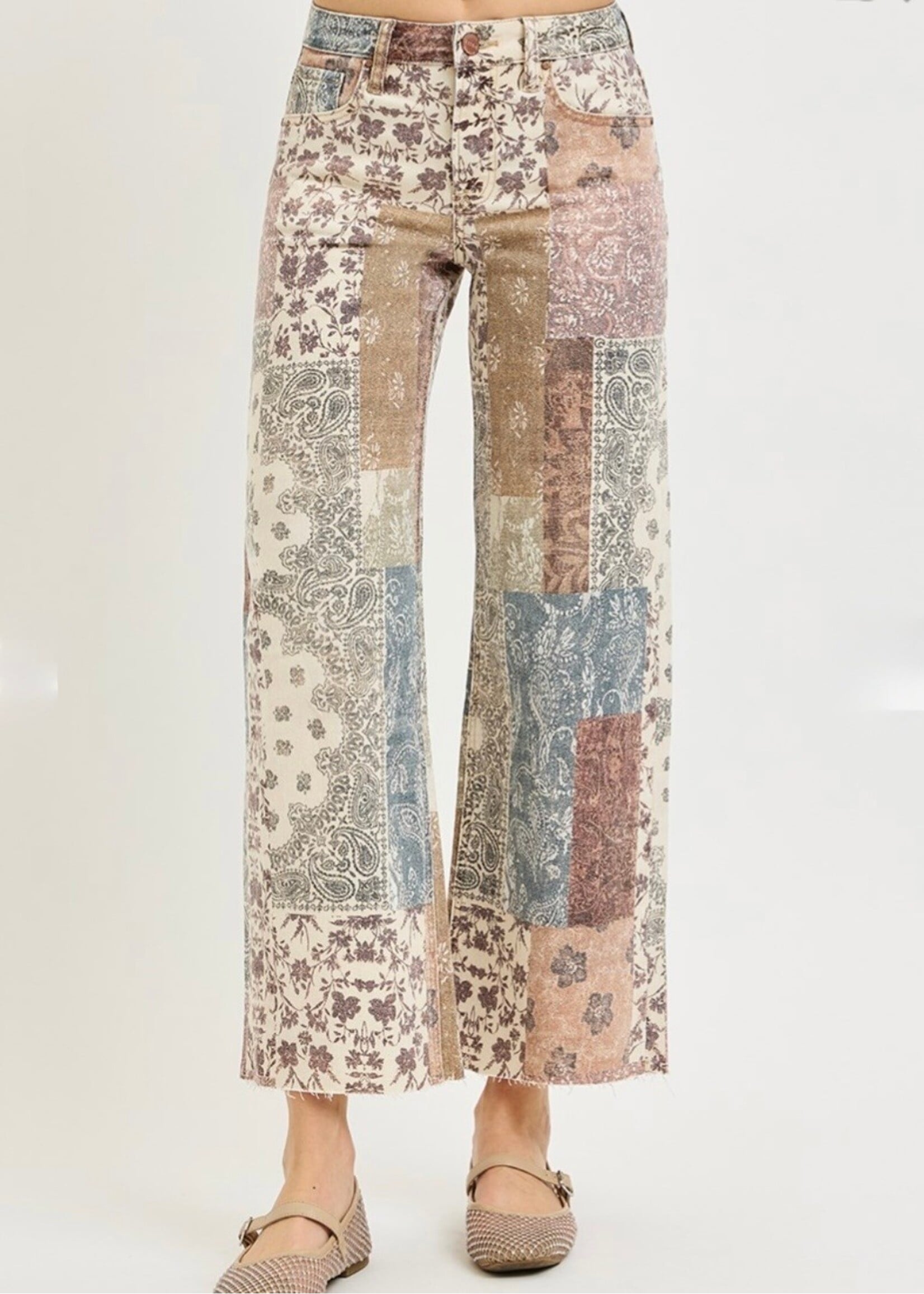 Risen Wanderlust Patchwork Jeans