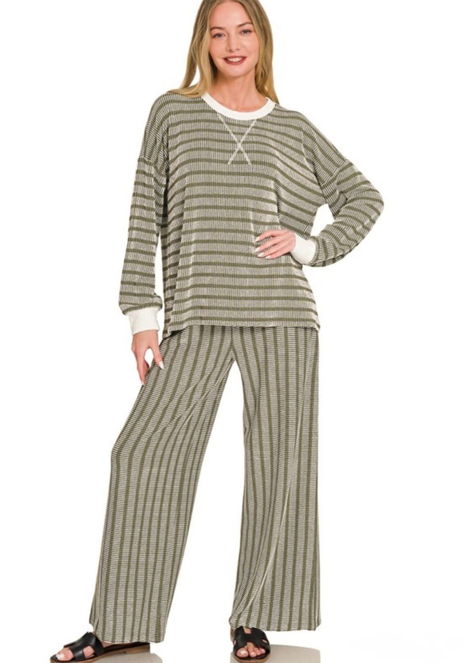 Rayna Ribbed Striped Set