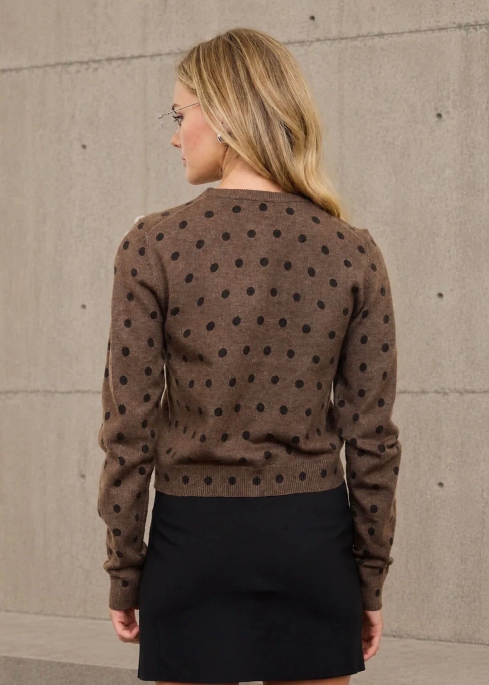 Mocha Dot Cardigan