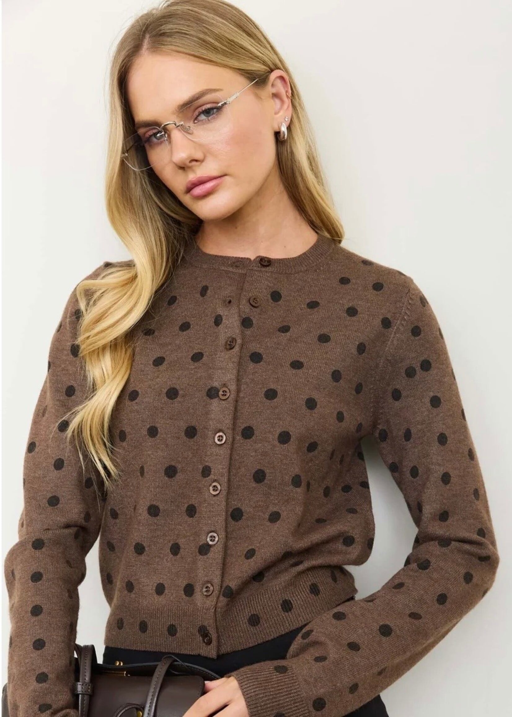 Mocha Dot Cardigan
