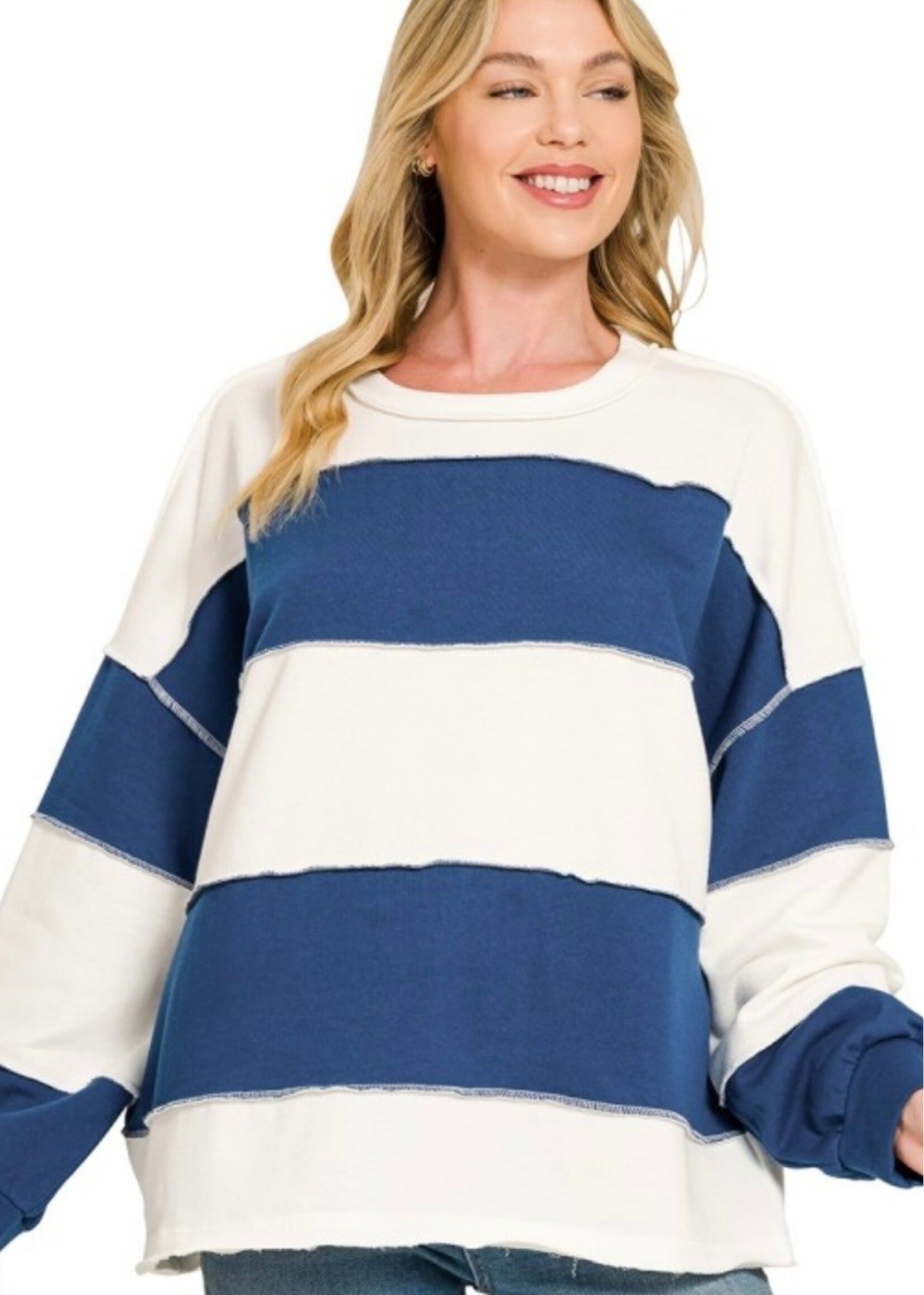Cozy Contrast Striped Top