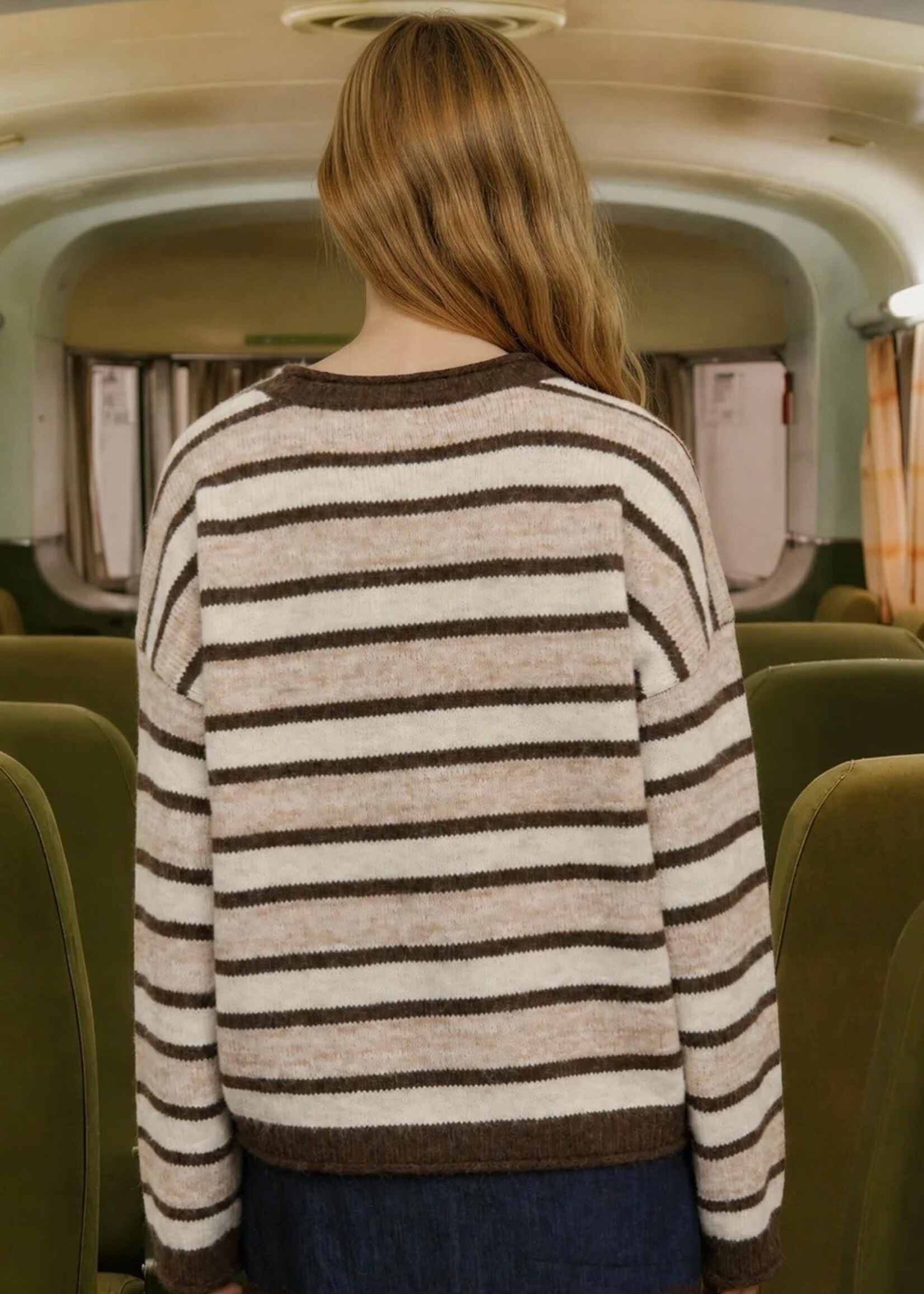 Mocha Latte Striped Sweater