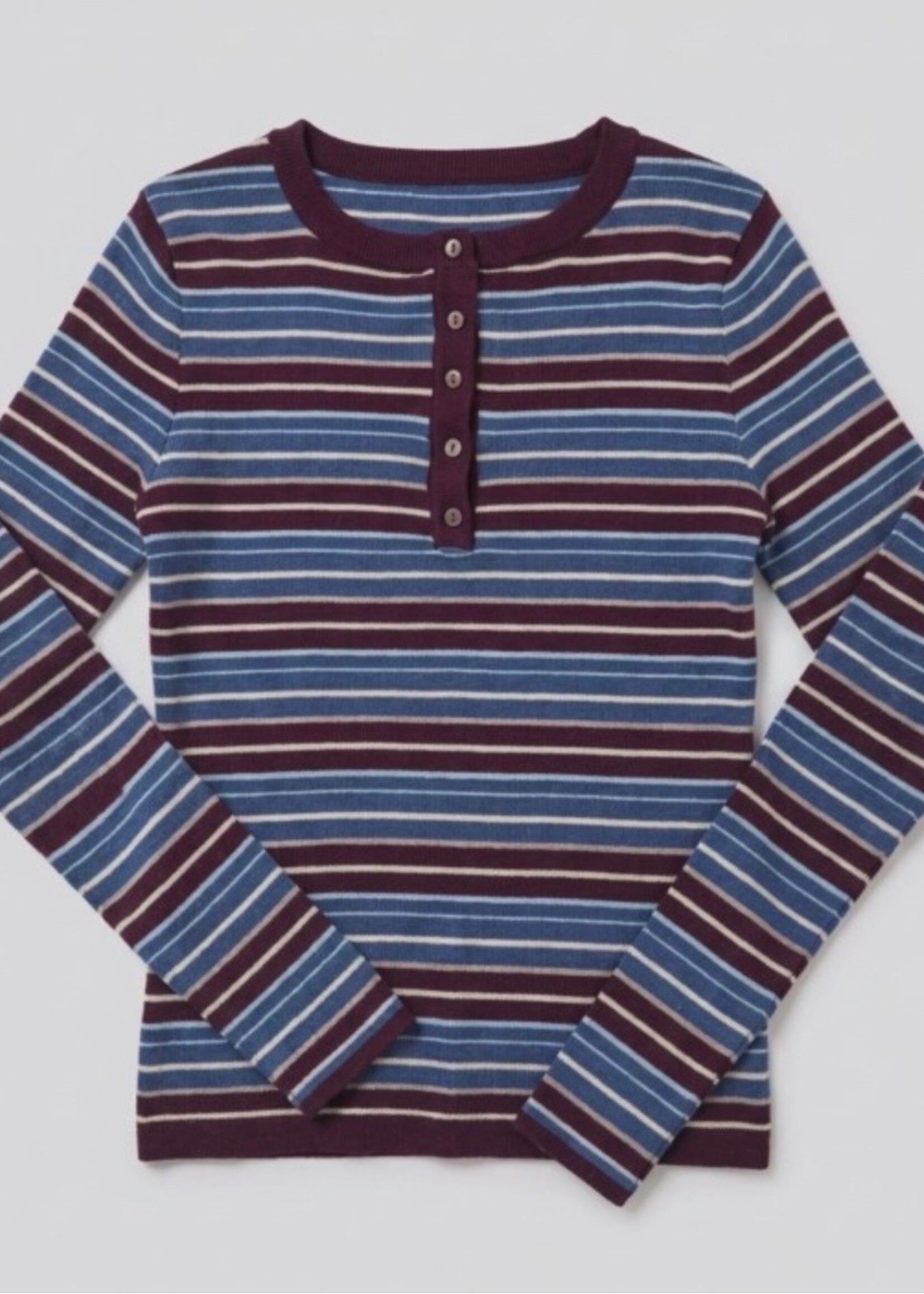 Hallie Striped Henley Top