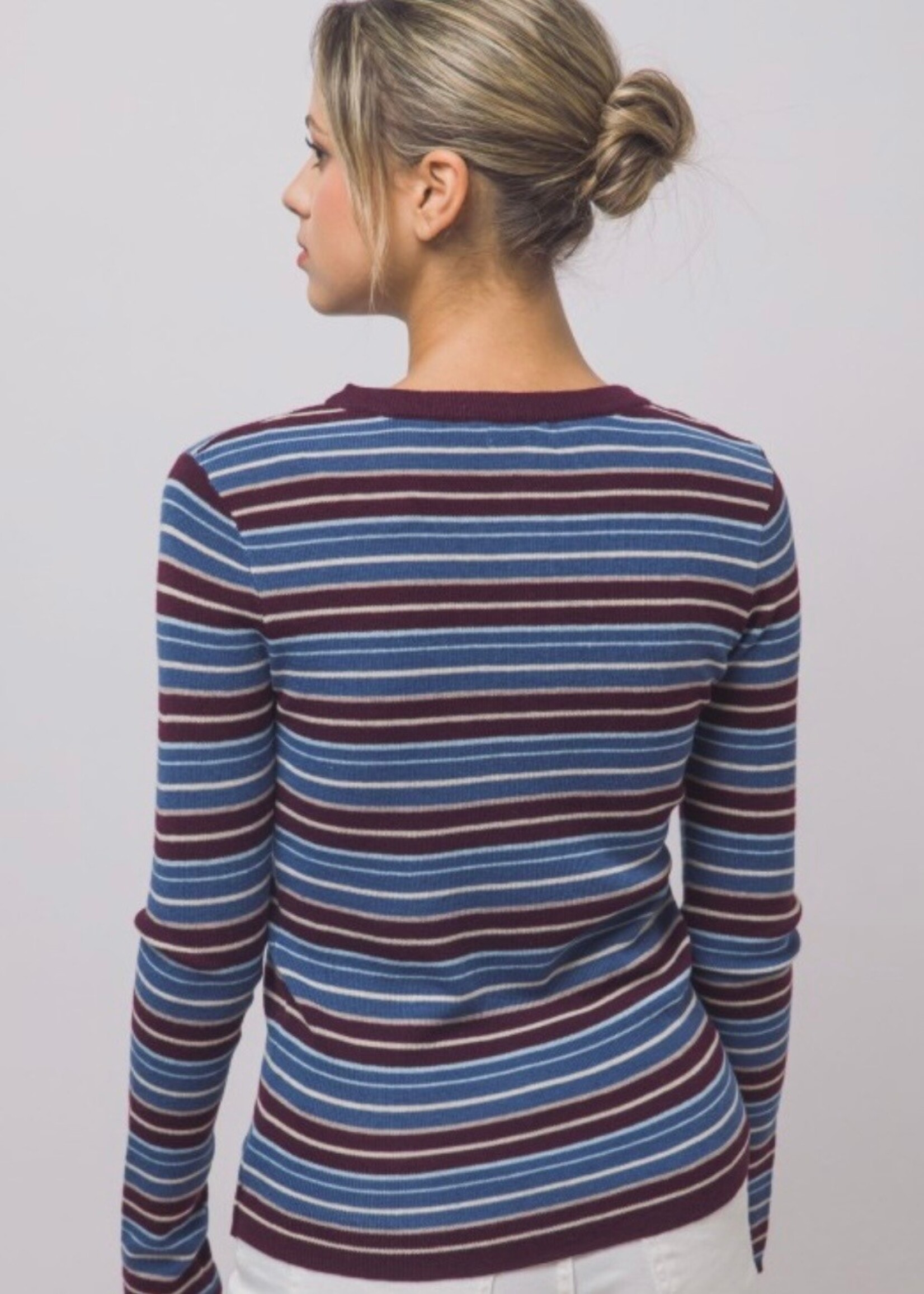 Hallie Striped Henley Top
