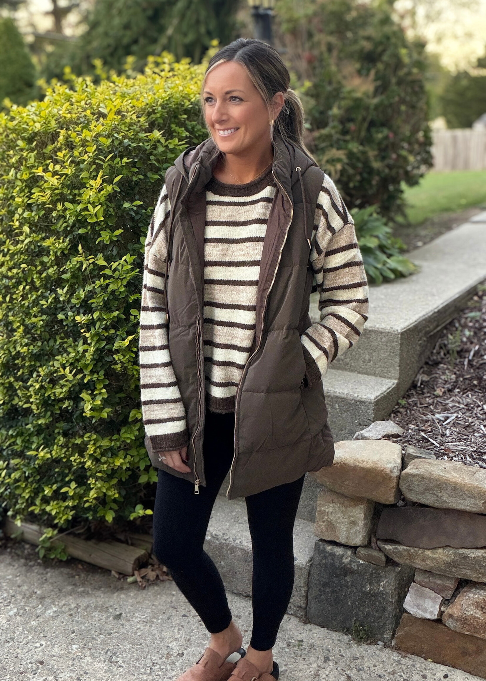Mocha Latte Striped Sweater