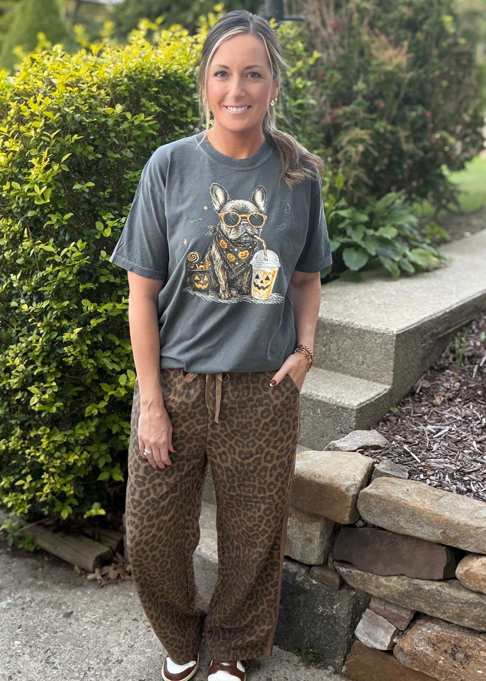 Frenchie Halloween Iced Coffee Tee