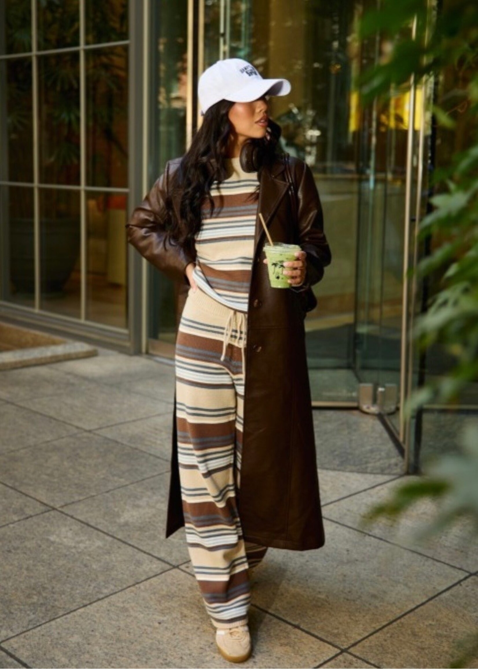 Latte Lounge Striped Set