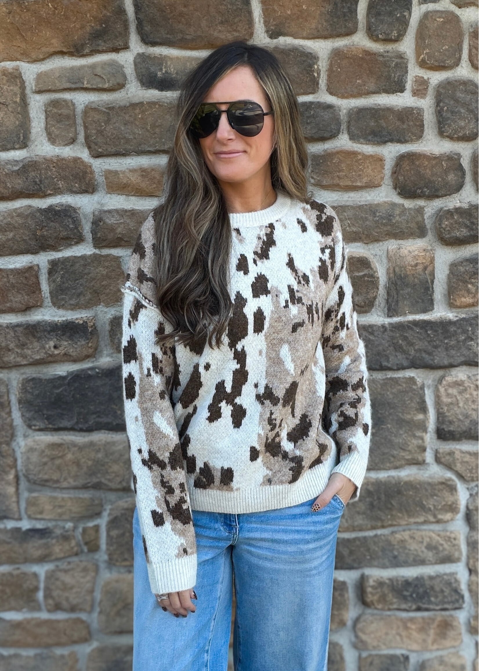 Wyoming Animal Print Sweater