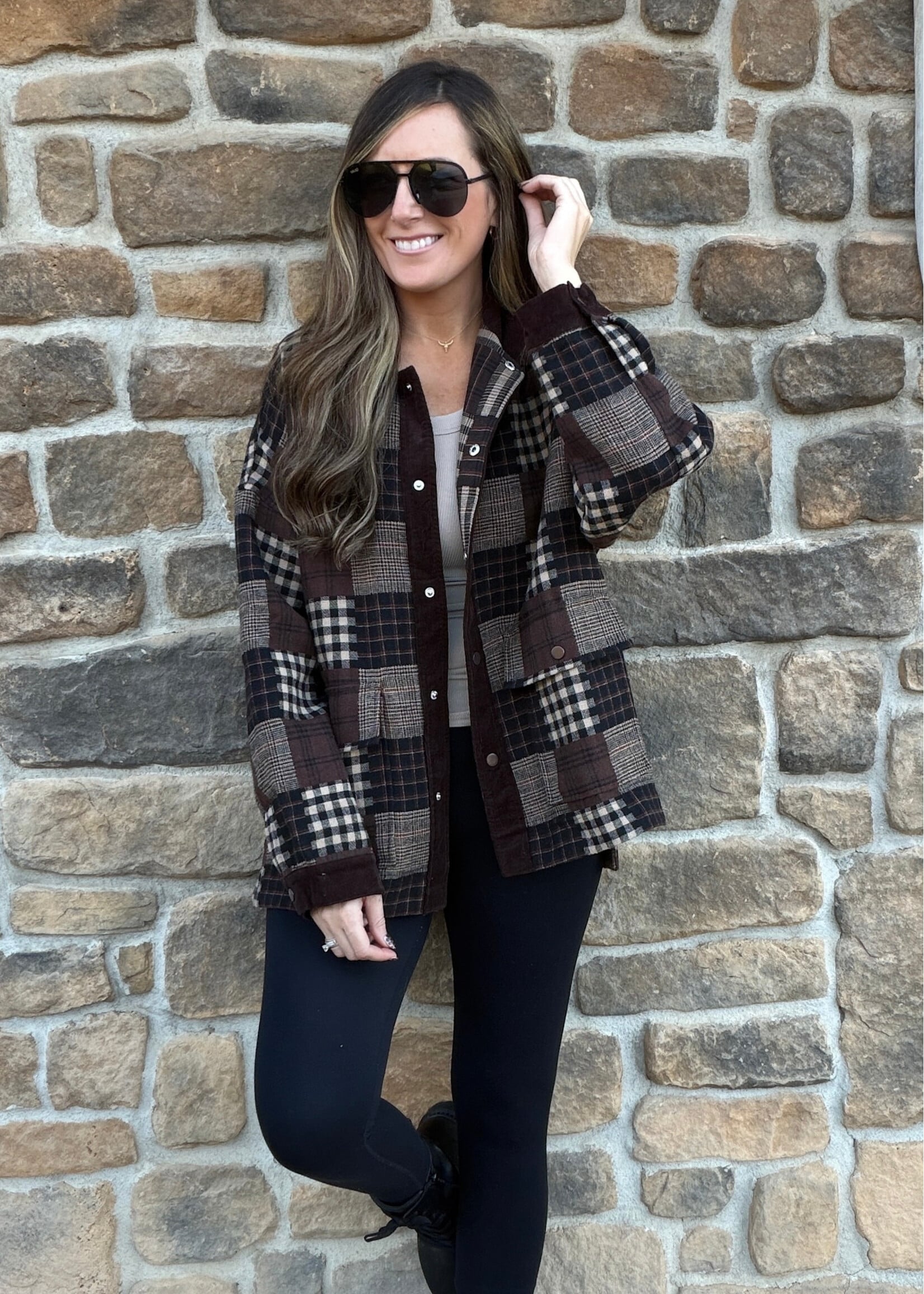 Cabin Escape Corduroy Patchwork Jacket