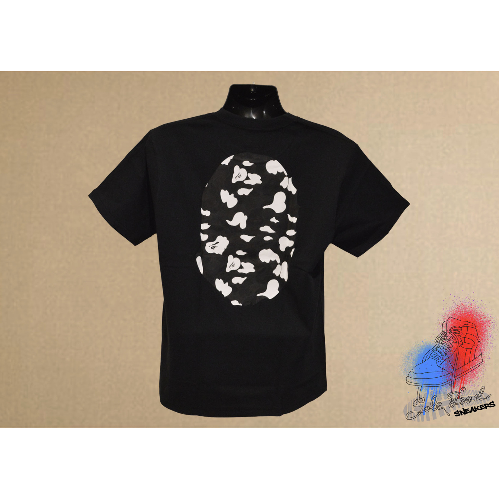 Bape Bape Stripe ABC Camo Big Ape Head Tee